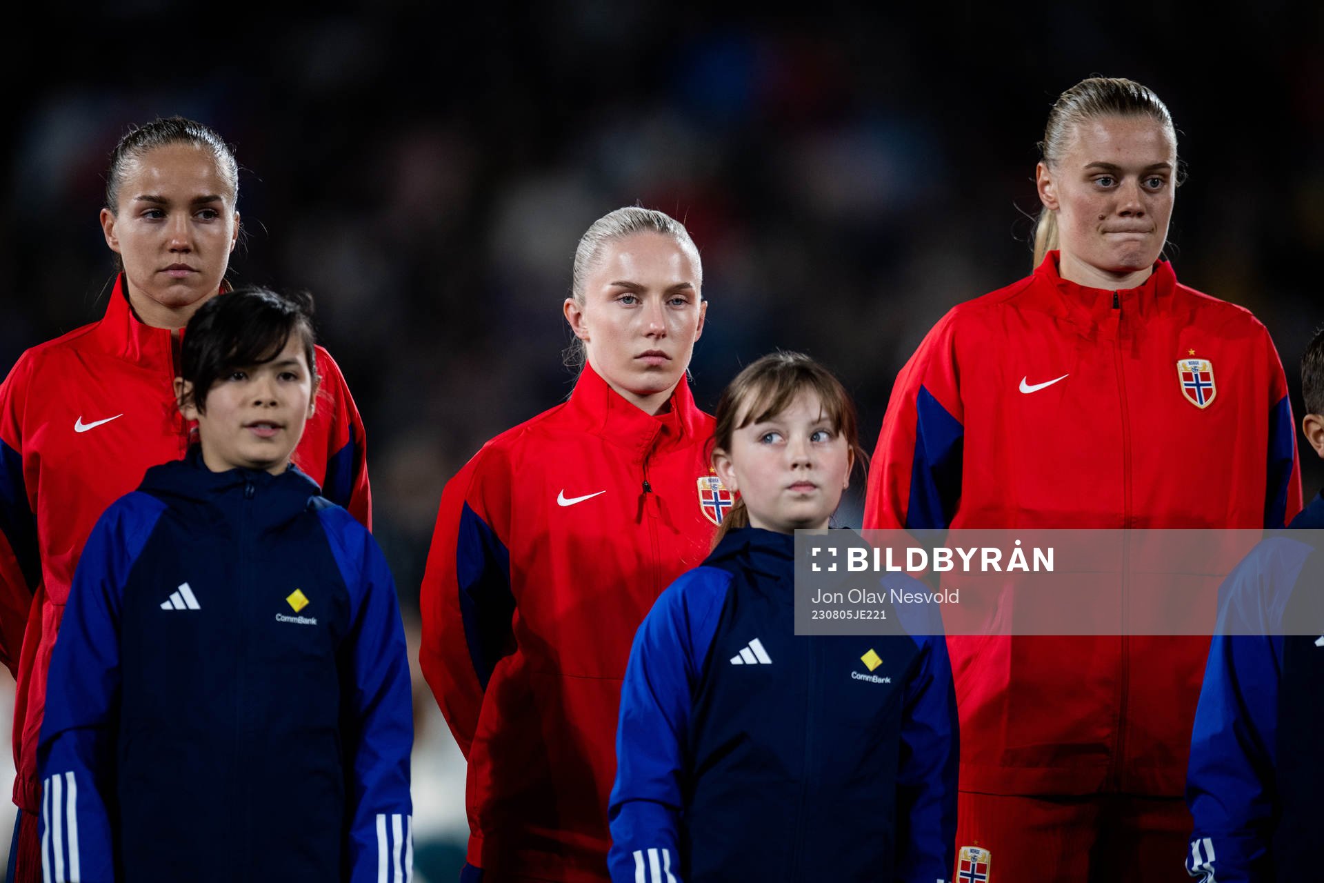 Guro Reiten, Thea Bjelde and Mathilde Harviken of Norway