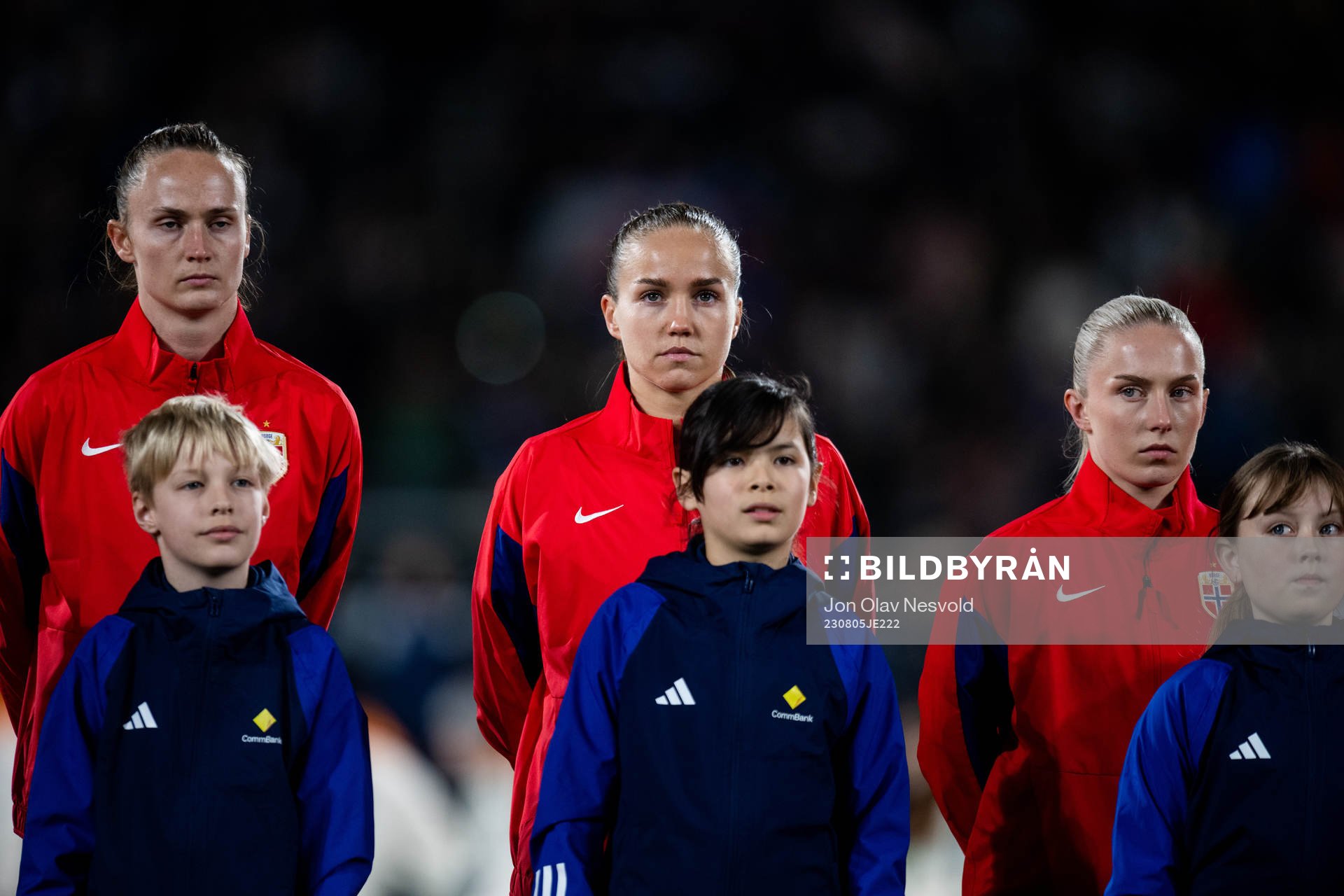 Caroline Graham Hansen, Guro Reiten and Thea Bjelde of