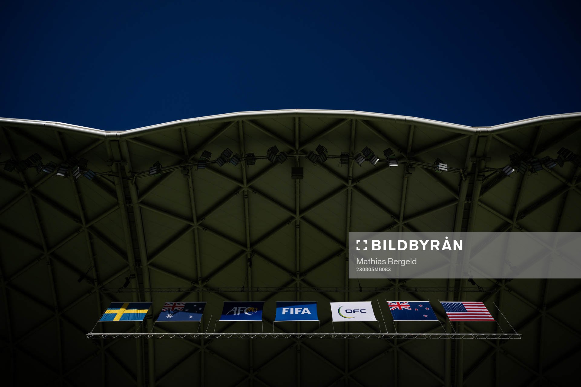 Flags in Melbourne Rectangular Stadium