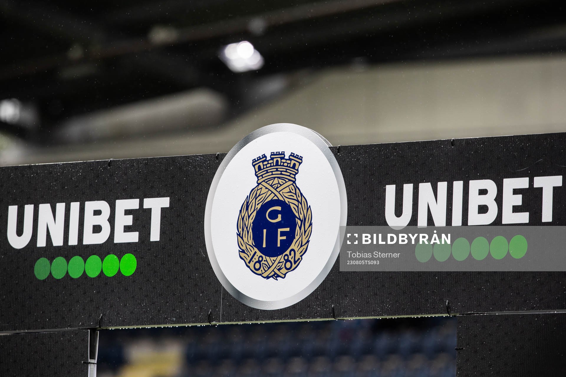 Gefles logga på en skylt