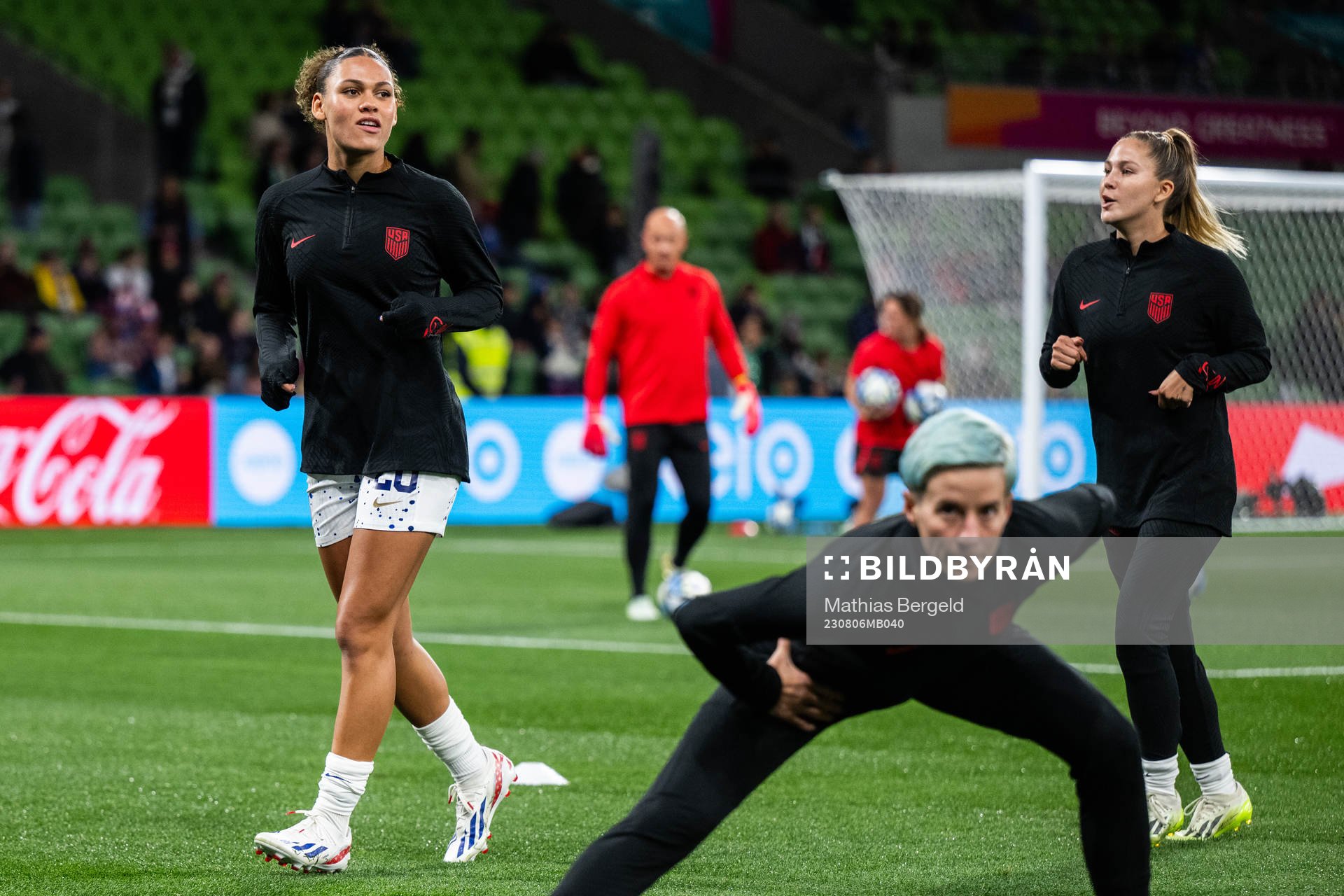 Trinity Rodman and Megan Rapinoe of USA