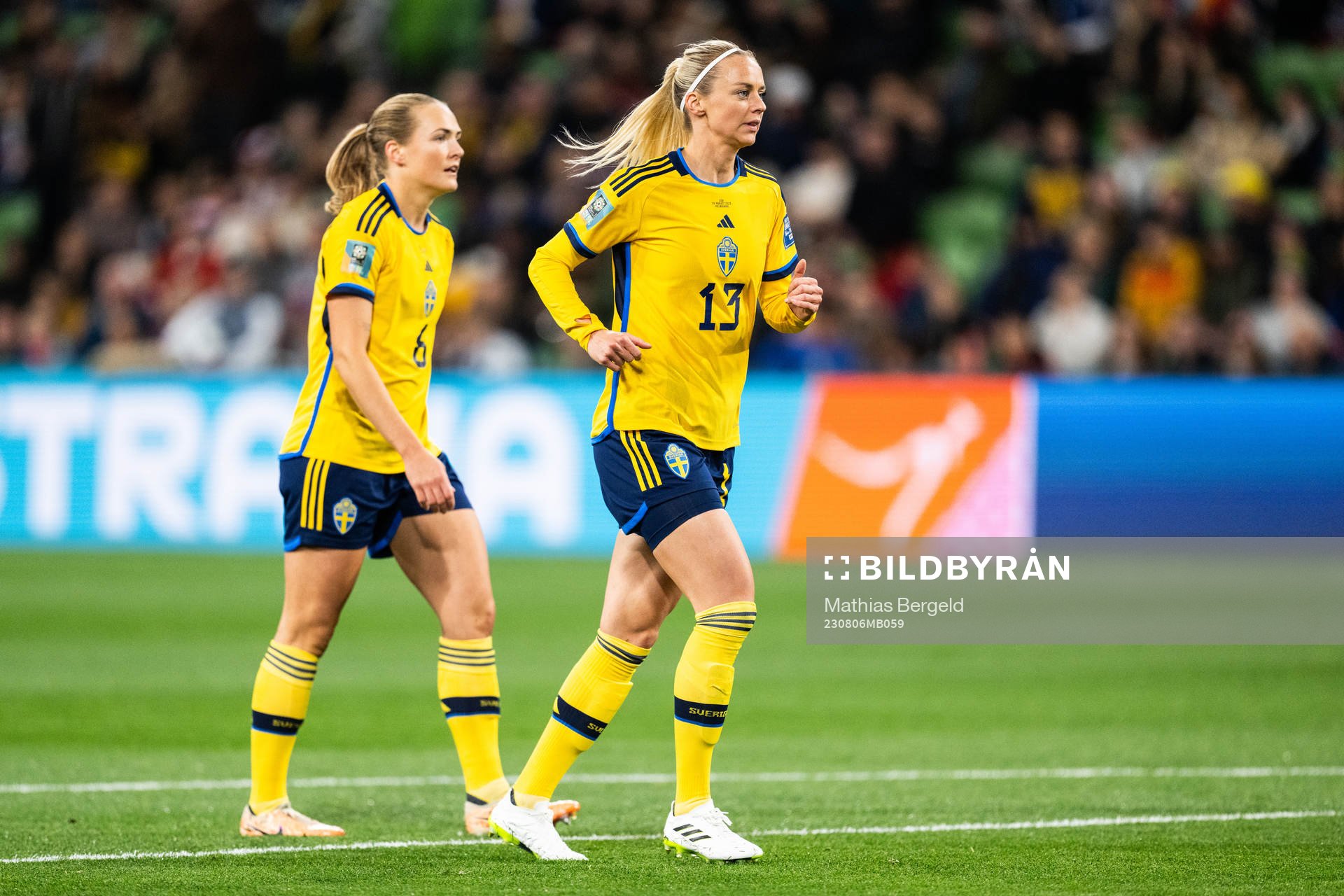 Magdalena Eriksson and Amanda Ilestedt of Sweden