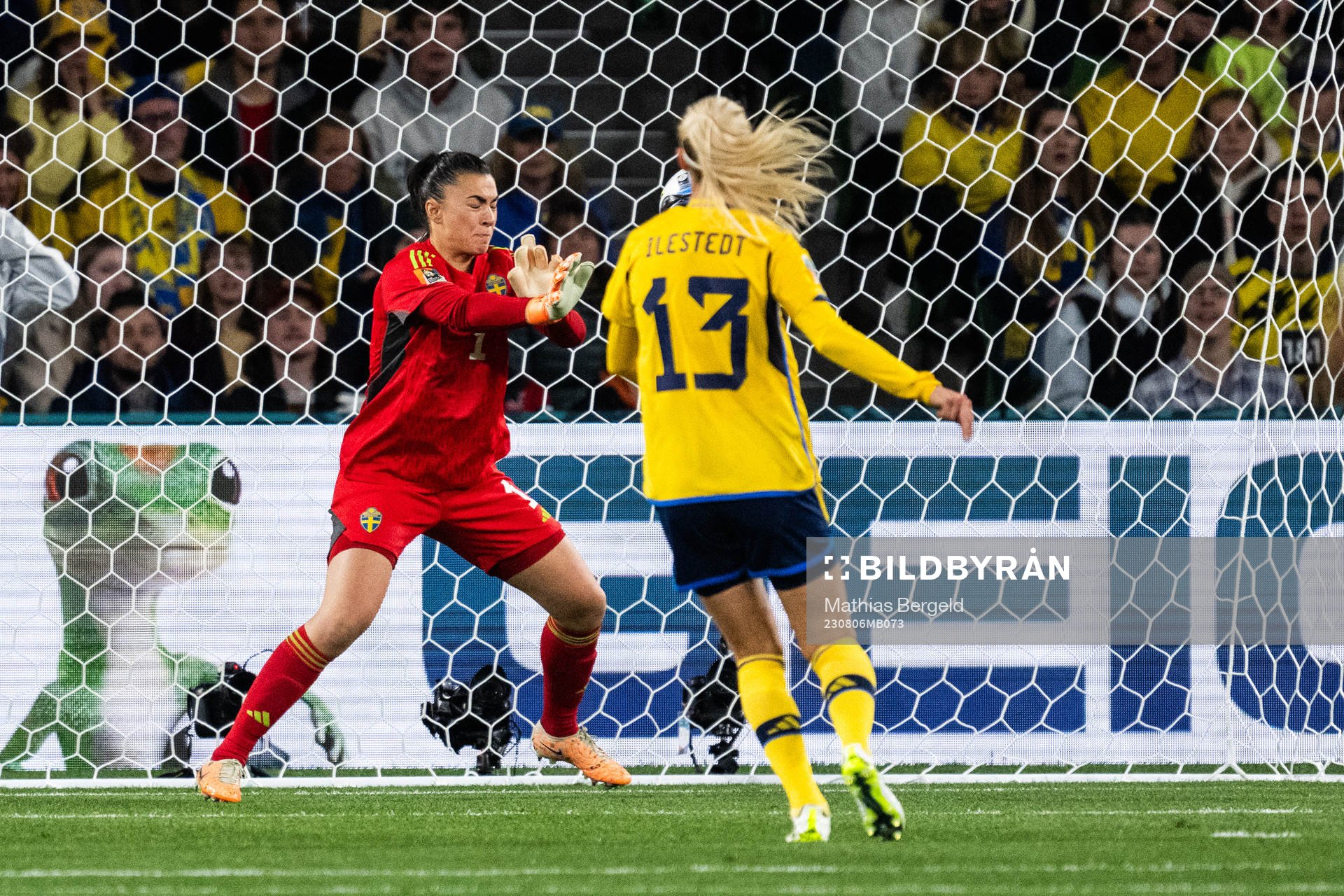 Goalkeeper Zecira Musovic of Sweden