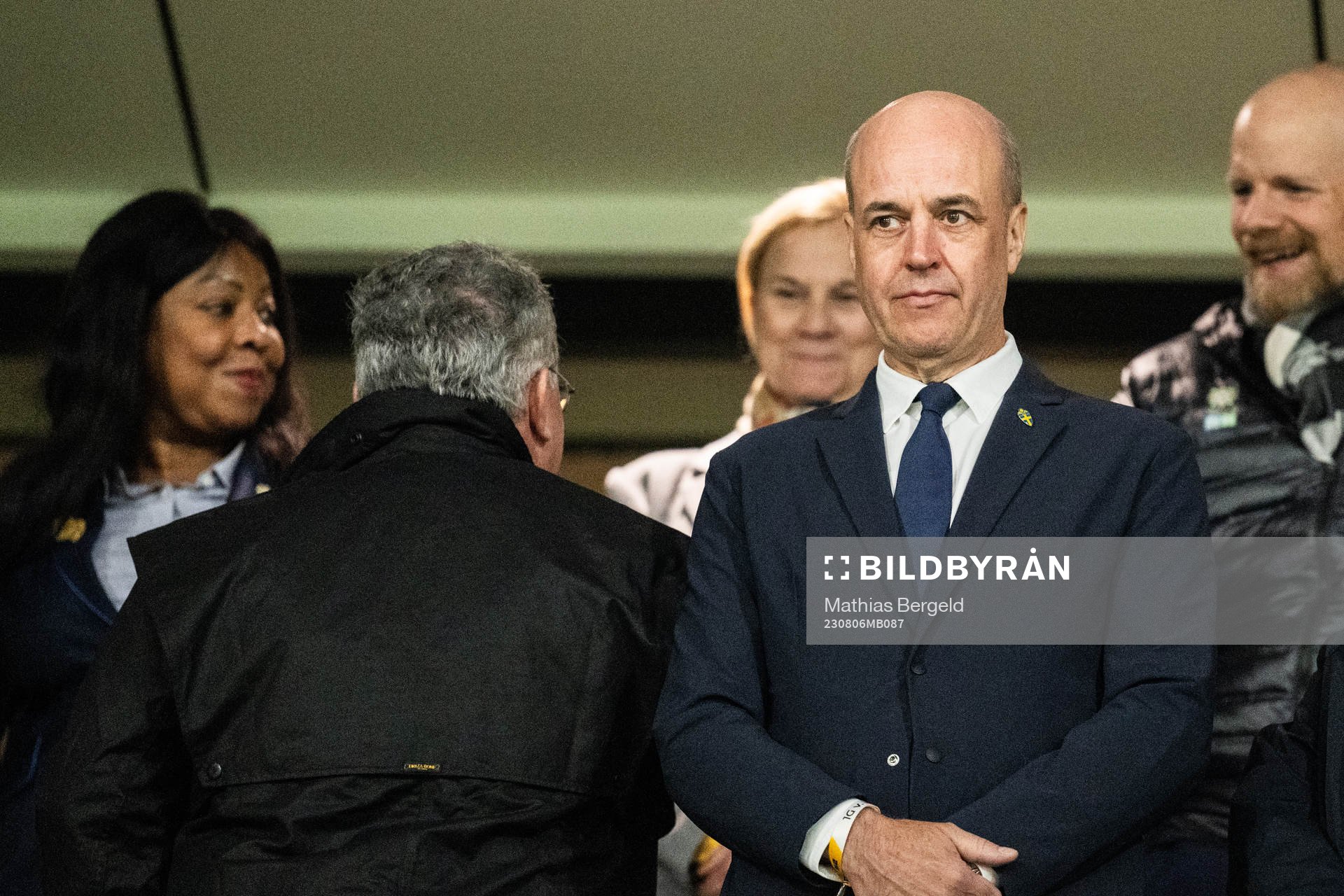 Fredrik Reinfeldt, president of the Swedish Football Association during the FIFA Women's World Cup round of 16 football match between Sweden and USA on August 6, 2023 in Melbourne.