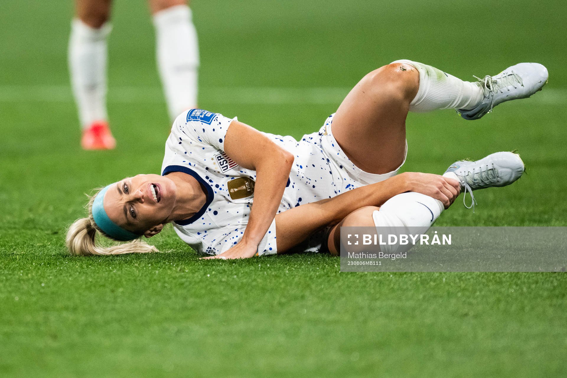 Julie Ertz of USA in pain