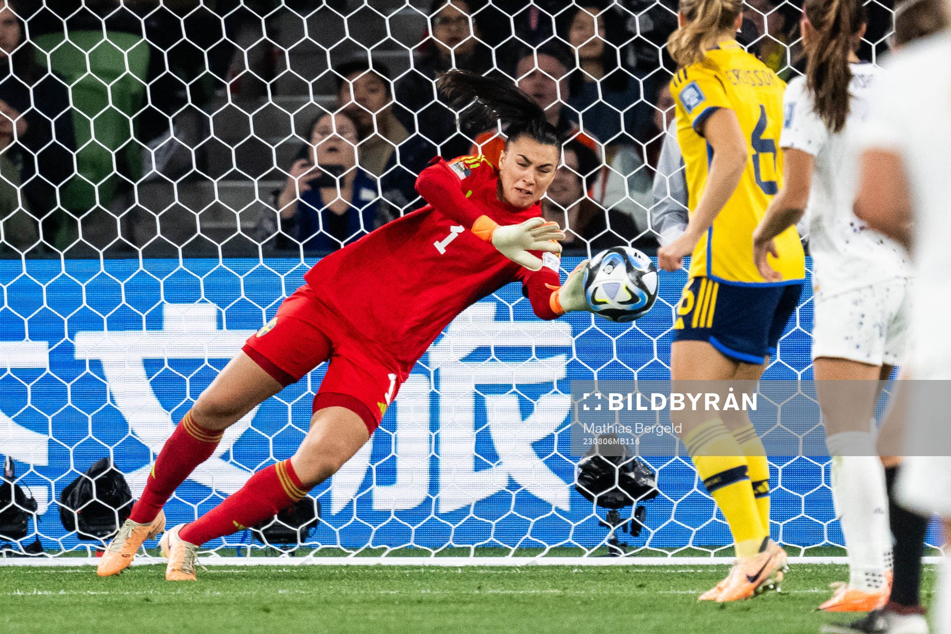 Goalkeeper Zecira Musovic of Sweden