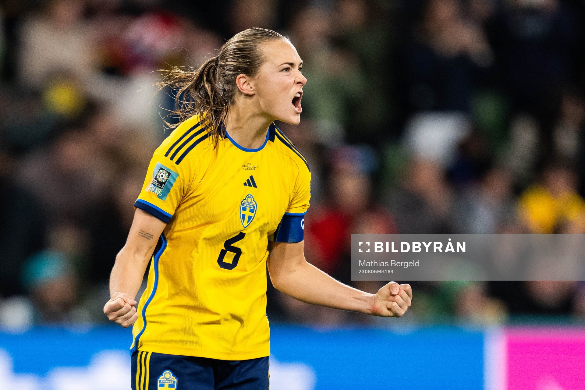 Magdalena Eriksson of Sweden celebrates