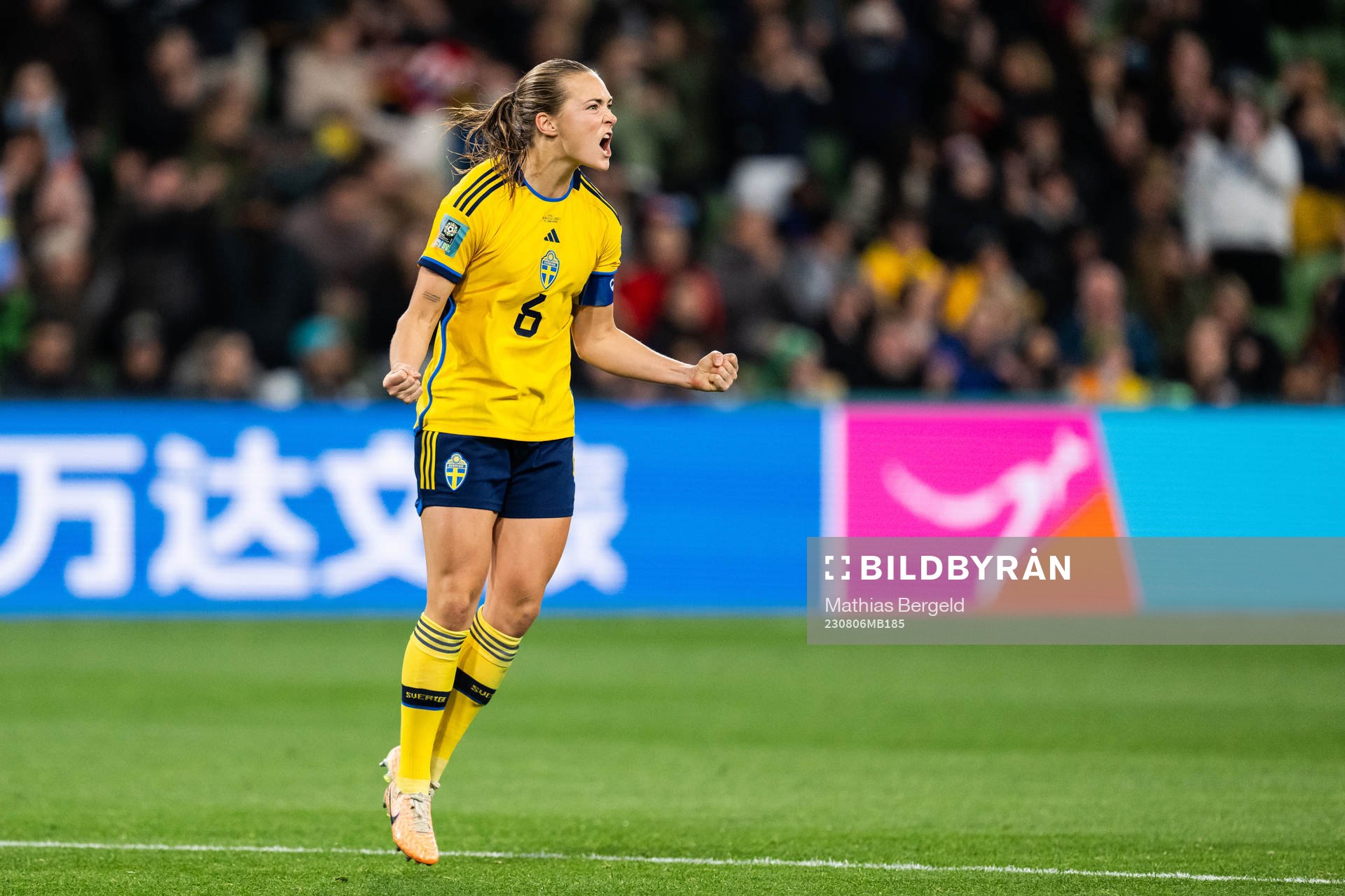 Magdalena Eriksson of Sweden celebrates