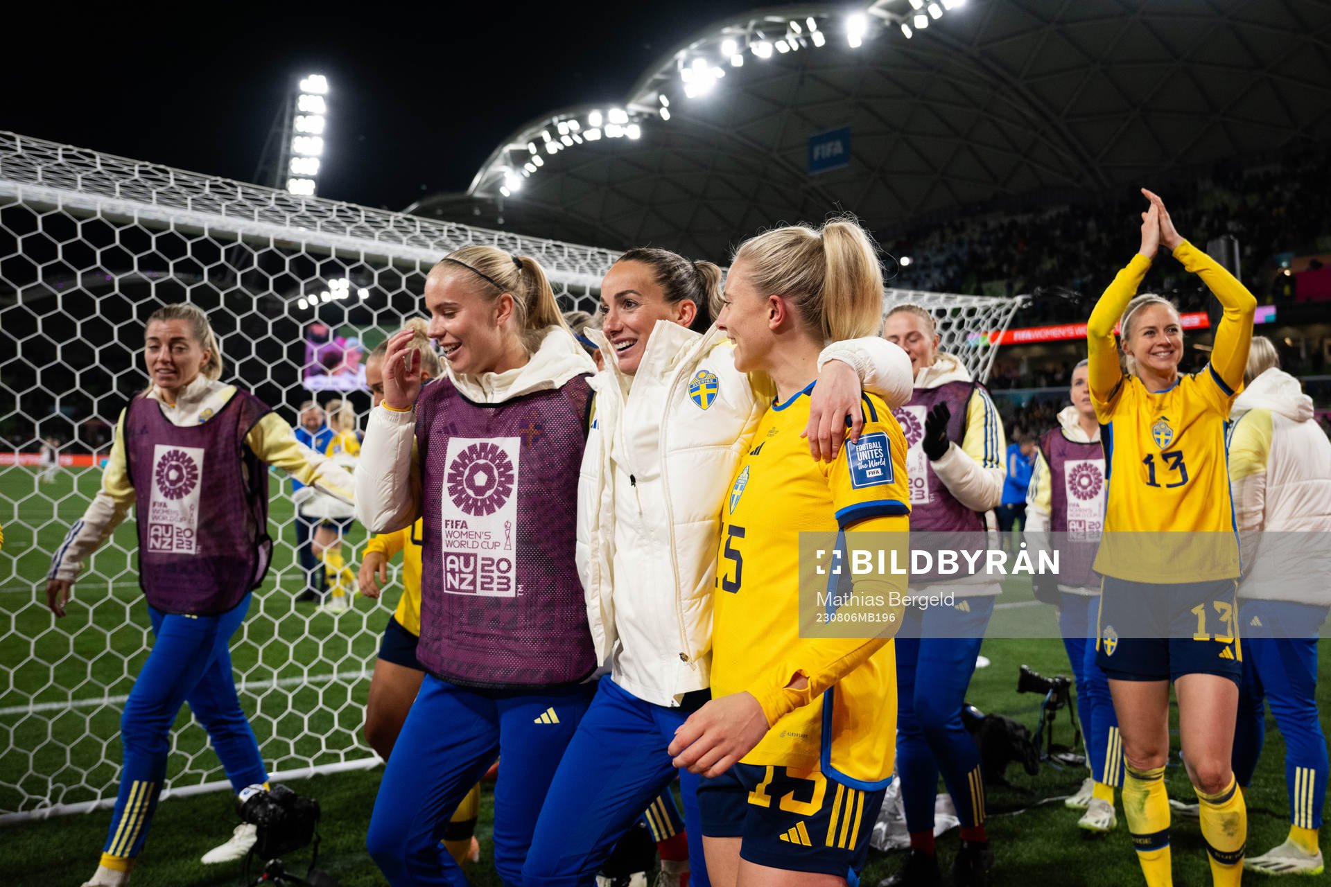 Stina Lennartsson, Kosovare Asllani and Rebecka Blomqvist