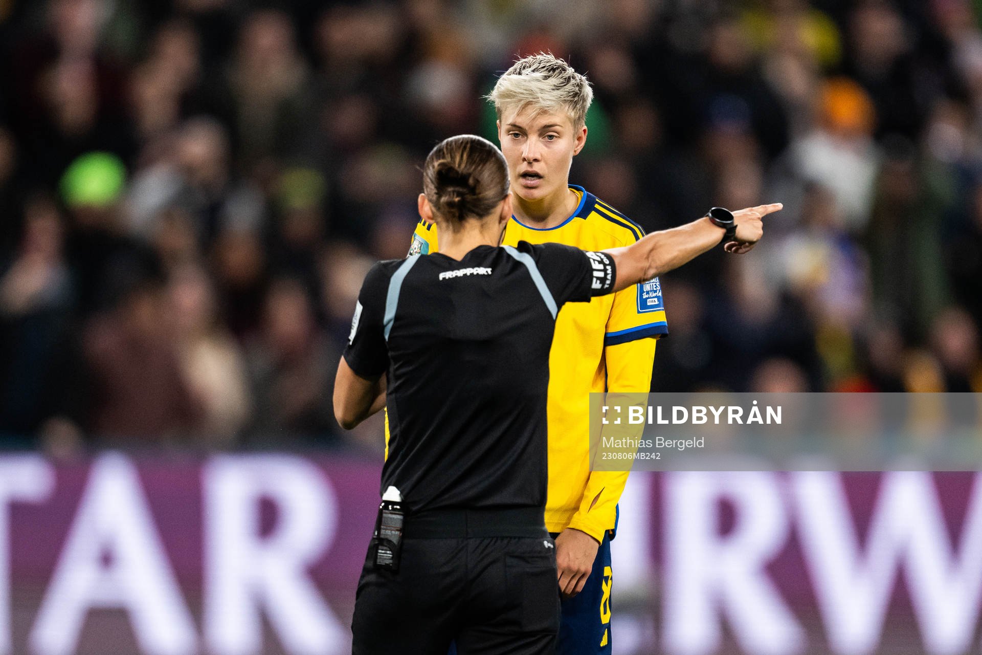 Lina Hurtig of Sweden reacts