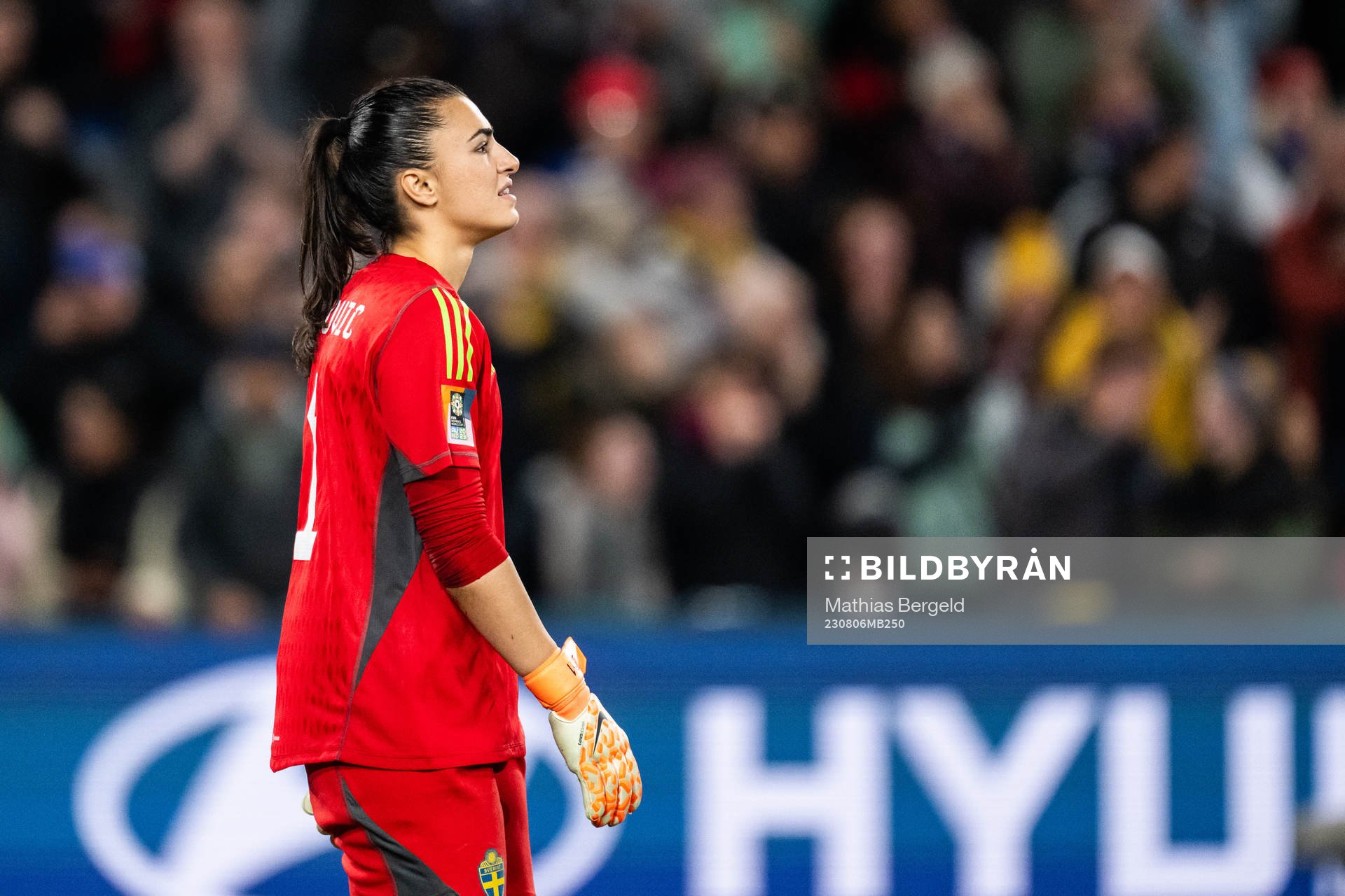 Goalkeeper Zecira Musovic of Sweden