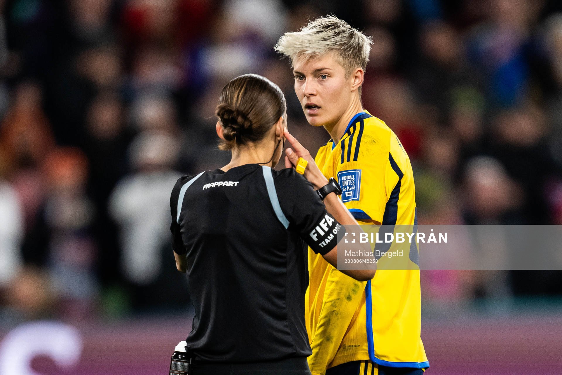Lina Hurtig of Sweden reacts