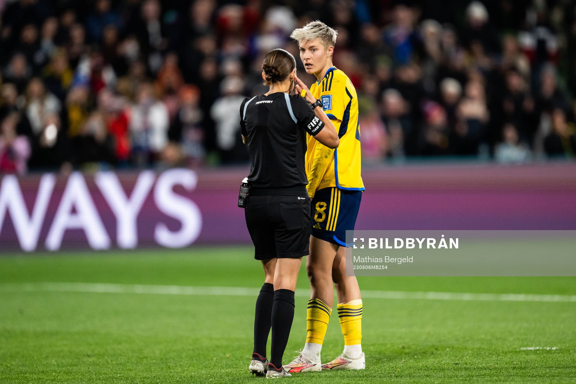 Lina Hurtig of Sweden reacts