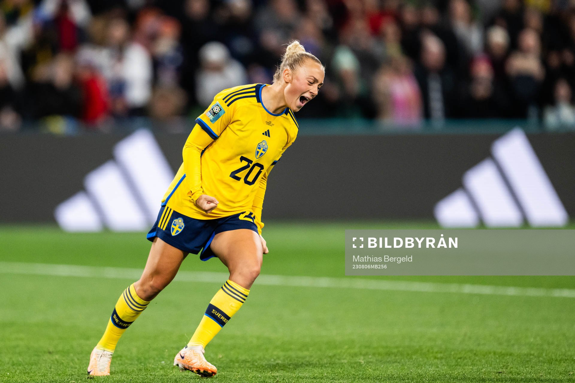 Hanna Bennison of Sweden celebrates