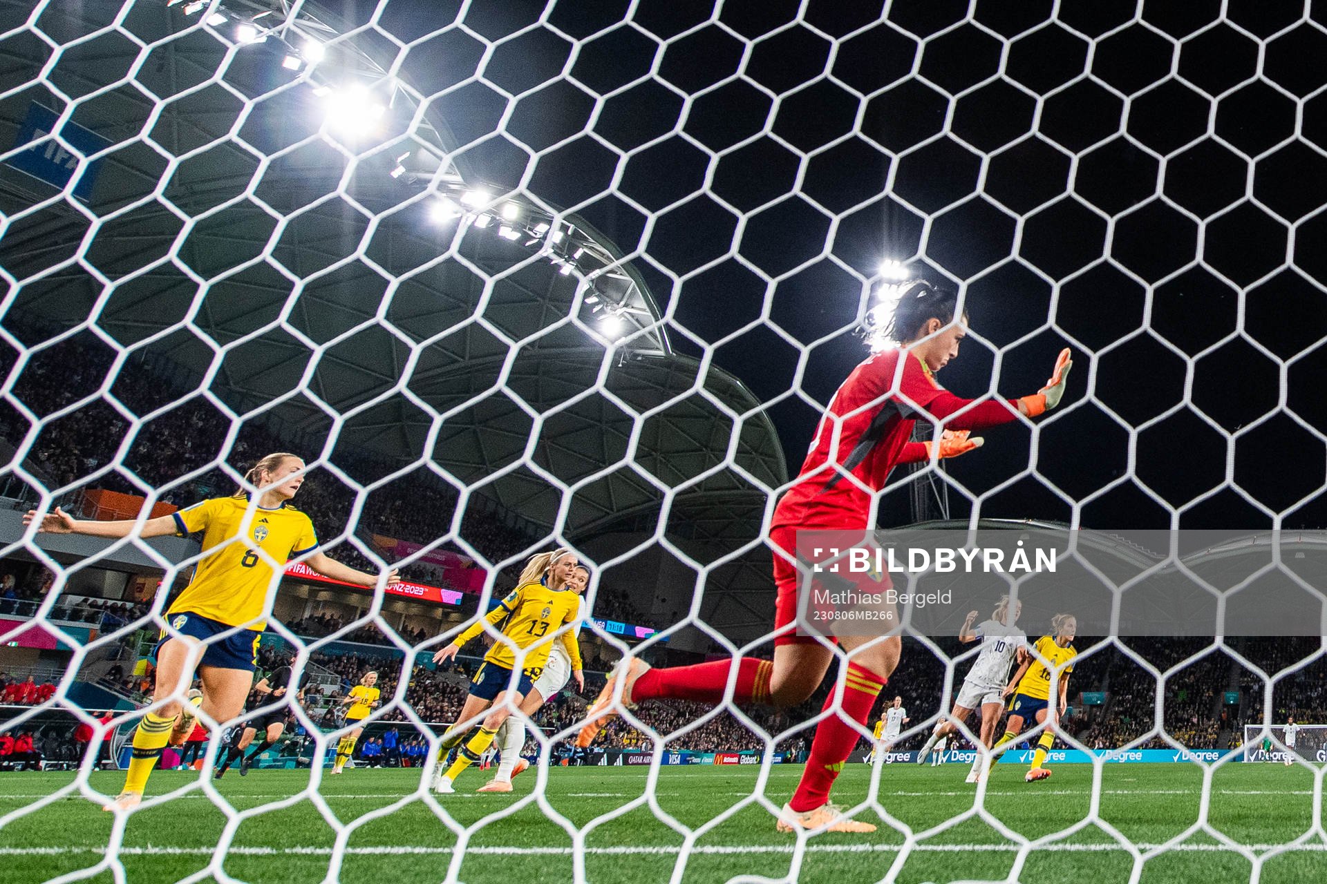 Goalkeeper Zecira Musovic of Sweden