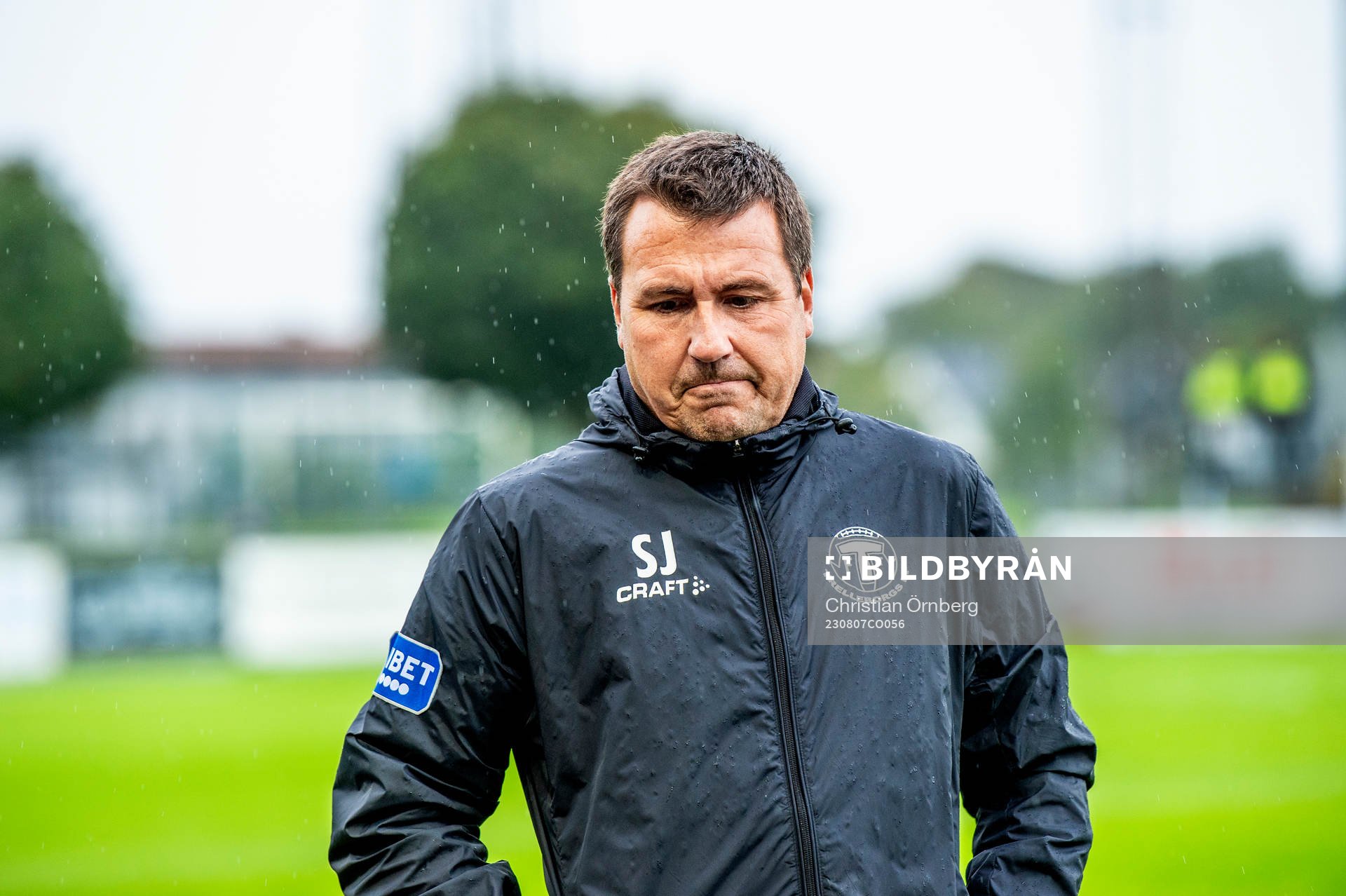 Trelleborgs tränare Stefan Jacobsson innan fotbollsmatchen