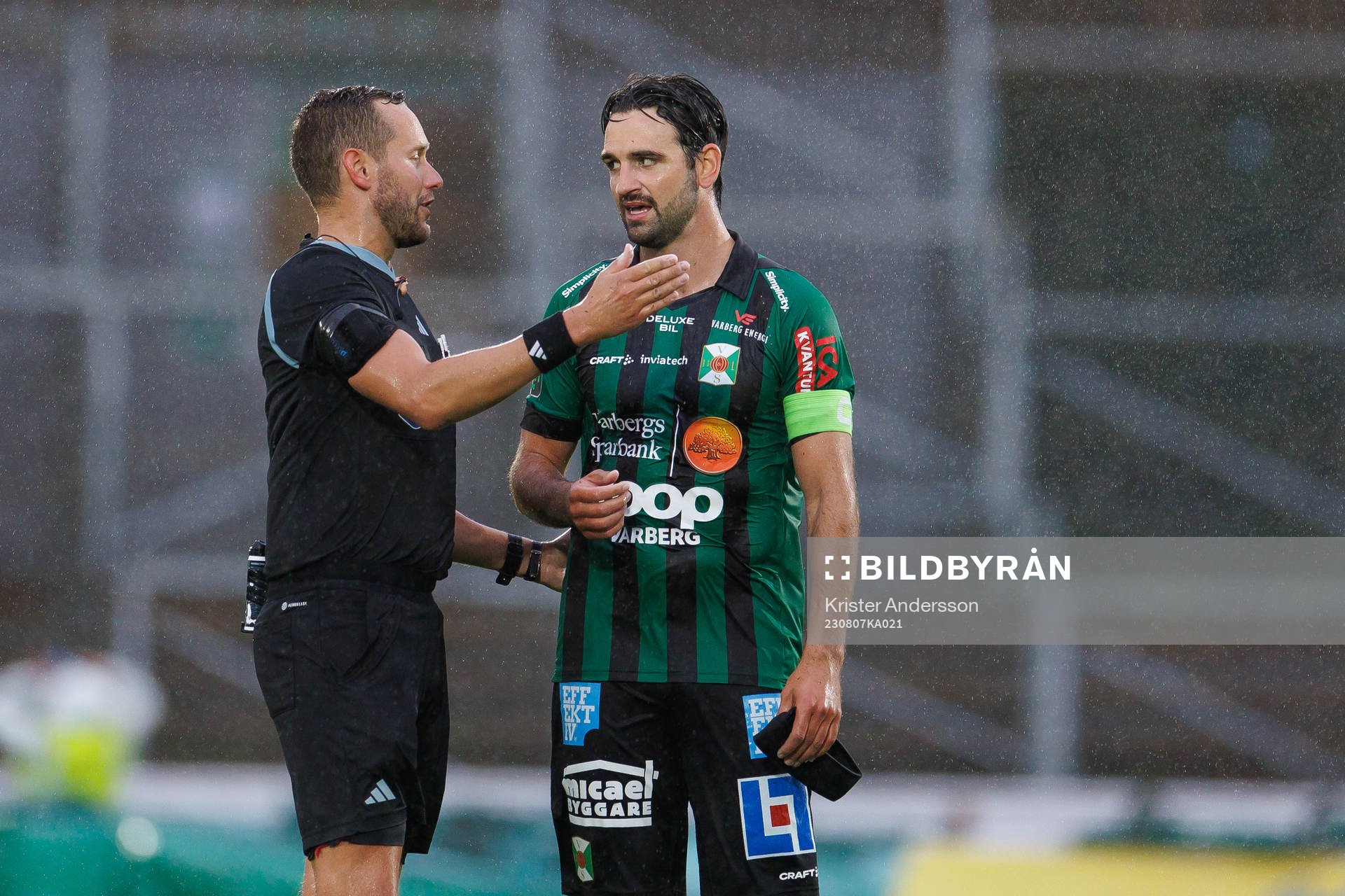 Domare Victor Wolf och Varbergs Oliver Stanisic