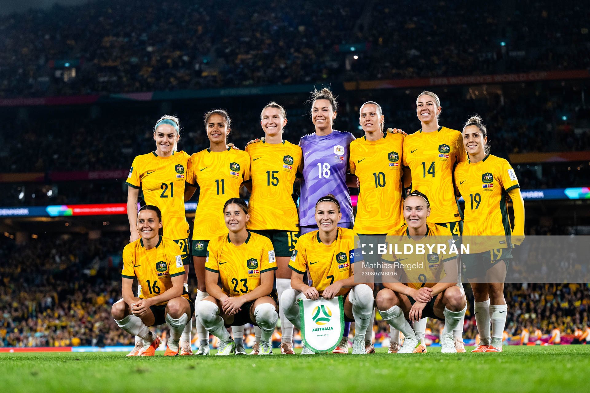 The starting eleven of Australia
