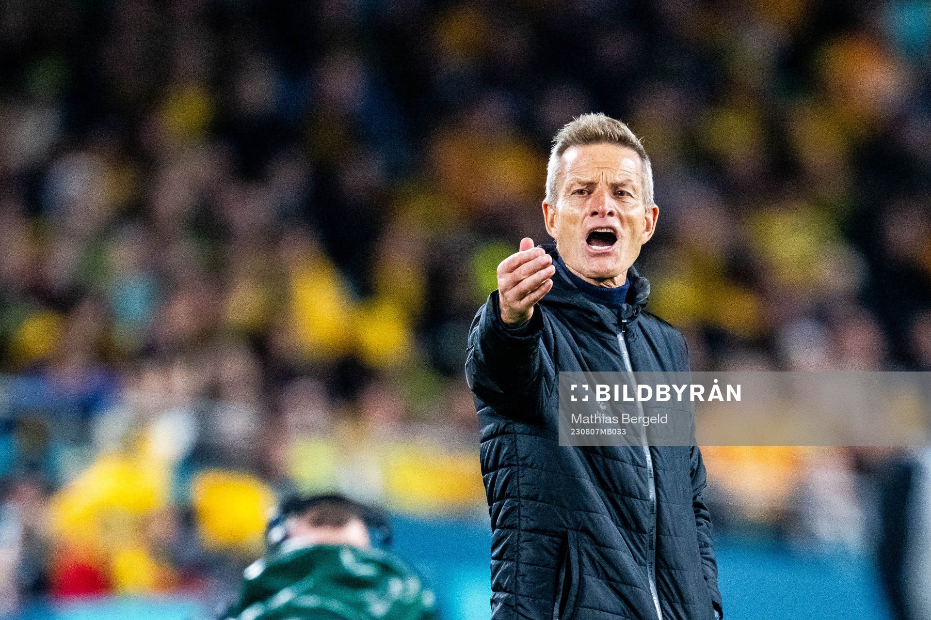 Head coach Lars Søndergaard of Denmark reacts