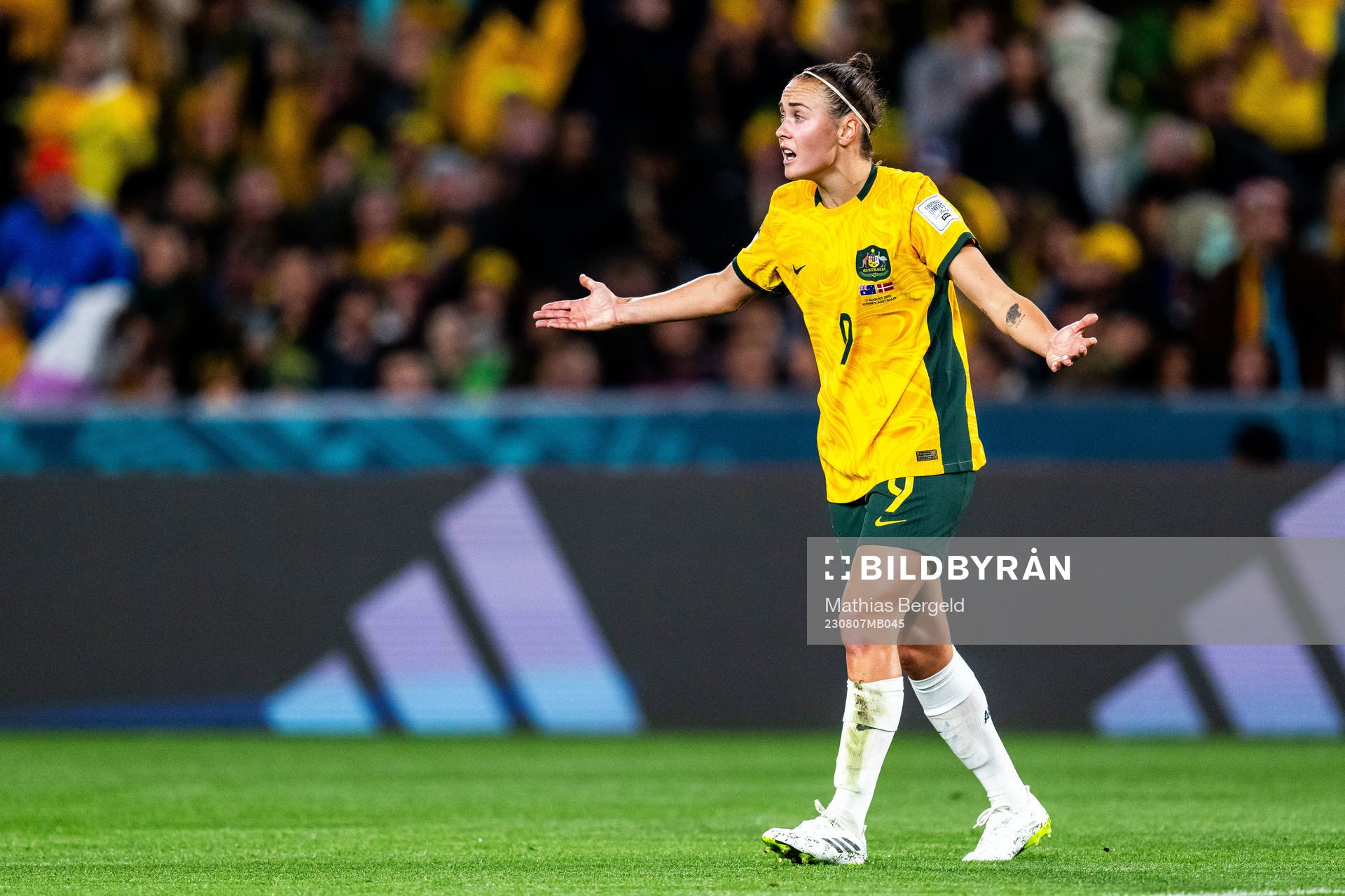 Caitlin Foord of Australia reacts