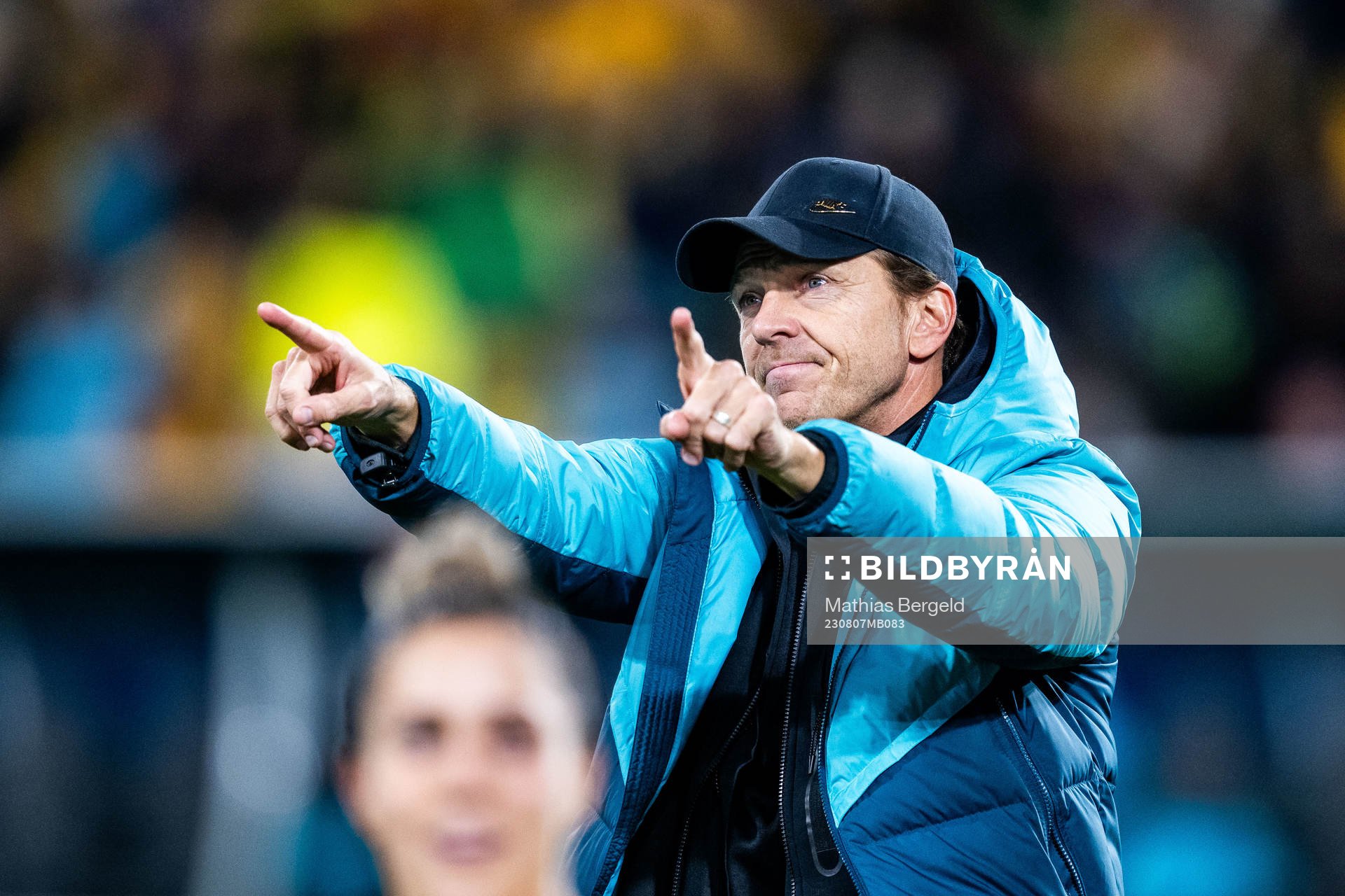 Head coach Tony Gustavsson of Australia celebrates