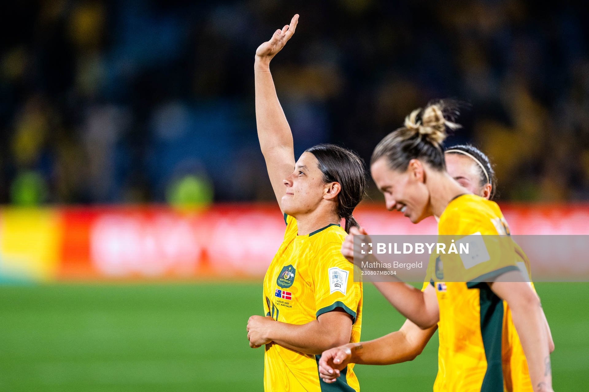 Sam Kerr of Australia celebrates