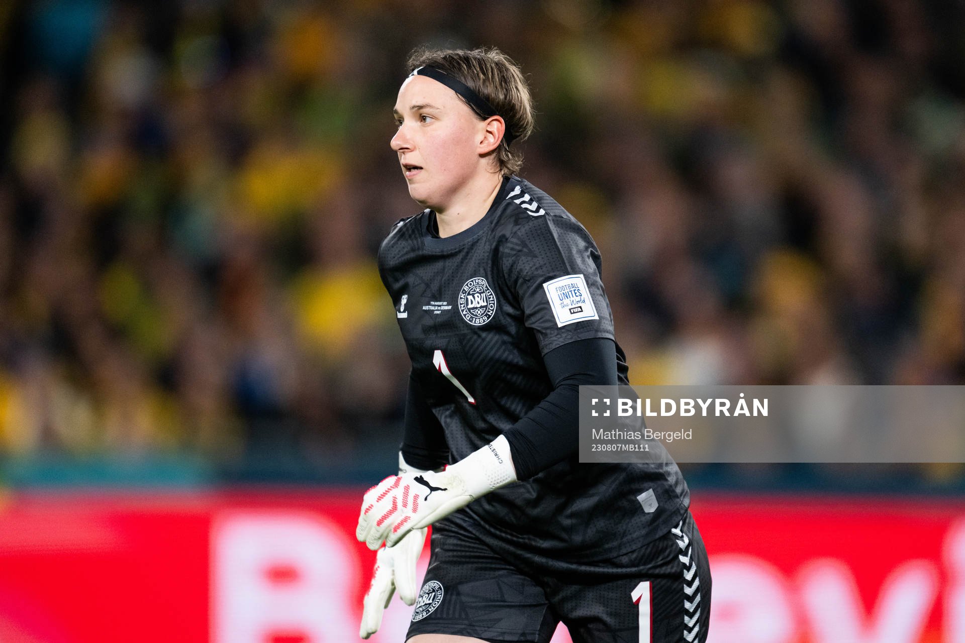 goalkeeper Lene Christensen of Denmark