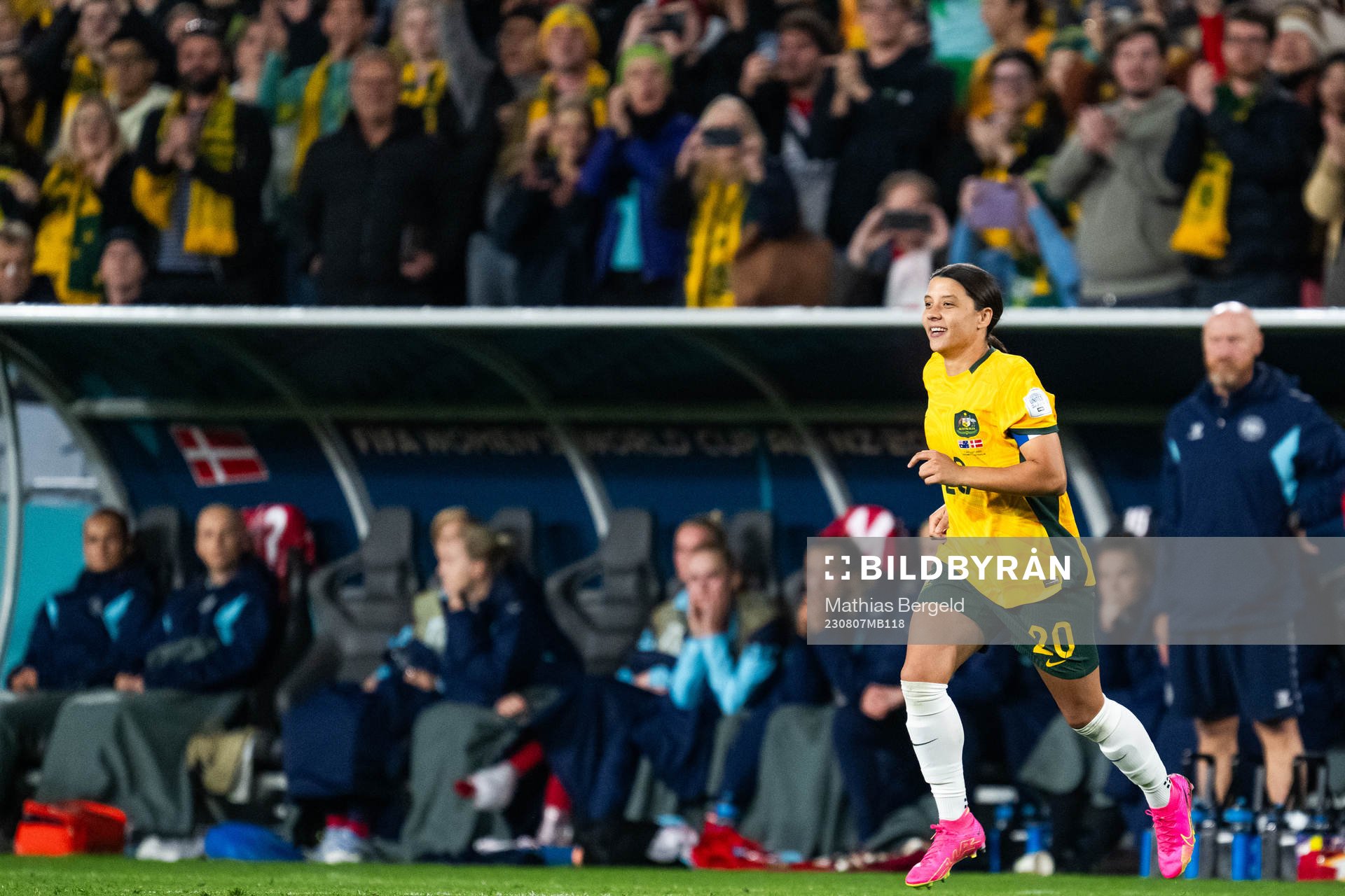 Sam Kerr of Australia is substituted