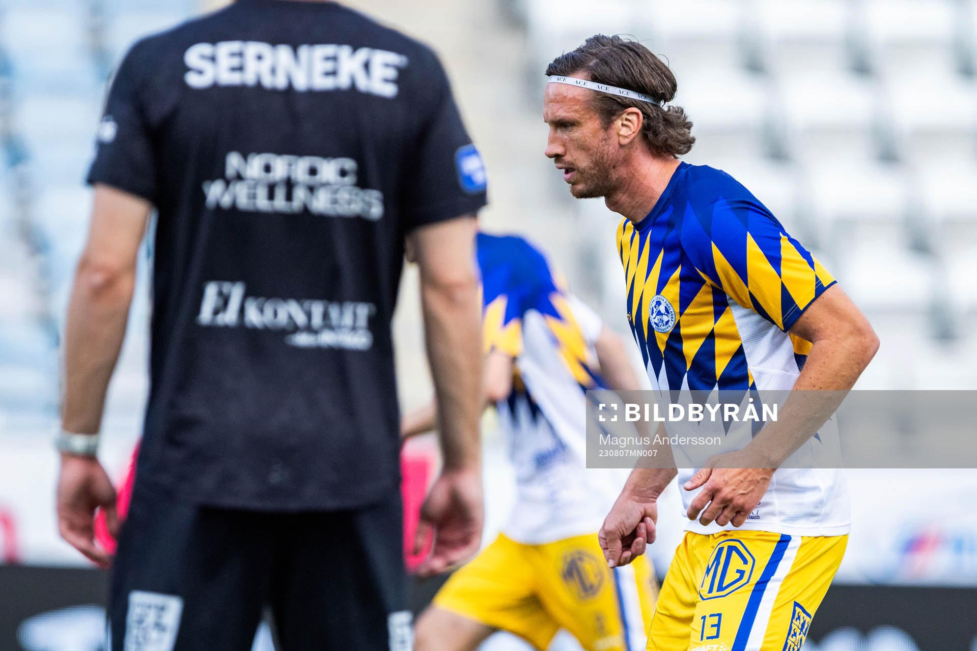 IFK Göteborgs Gustav Svensson på uppvärmningen