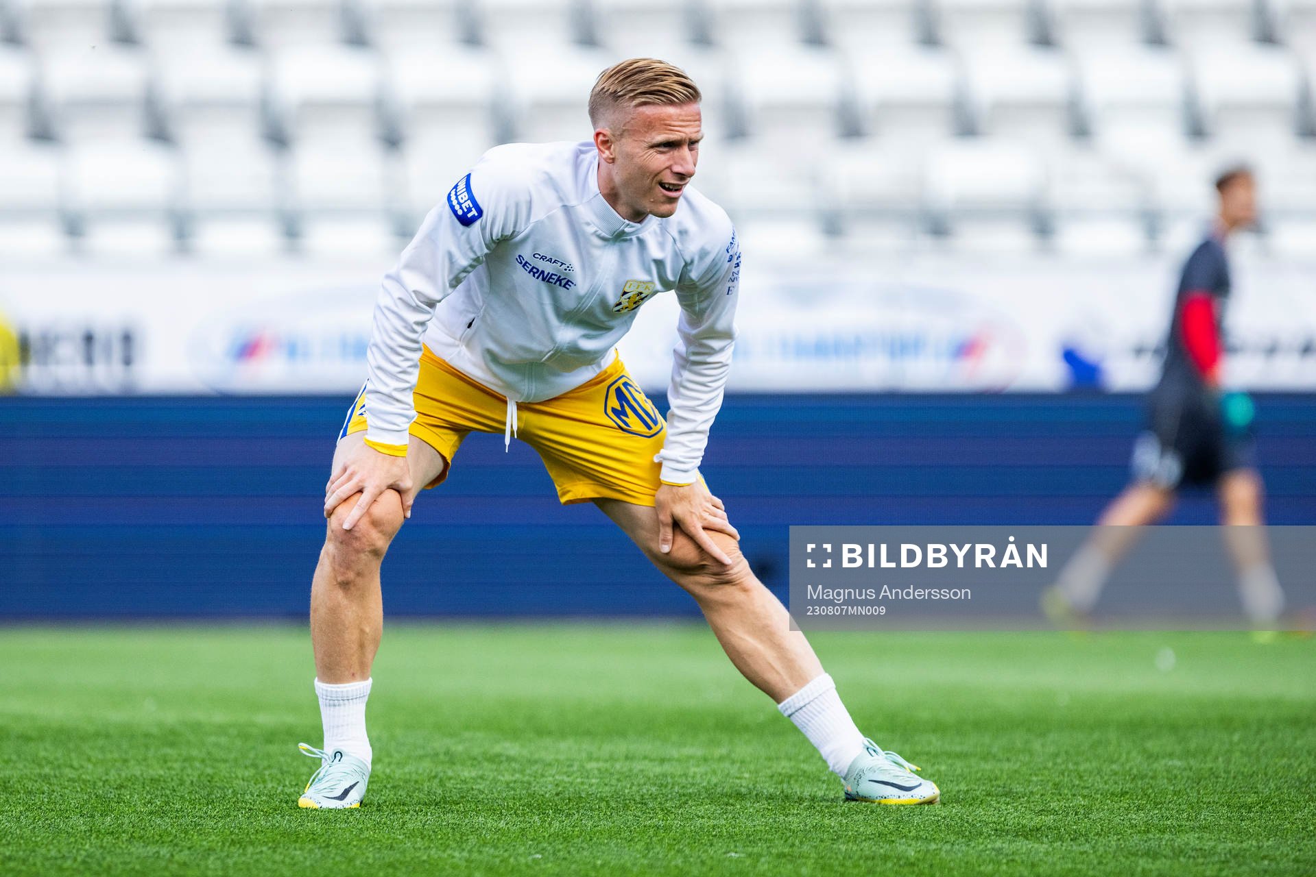 IFK Göteborgs Oscar Wendt på uppvärmningen