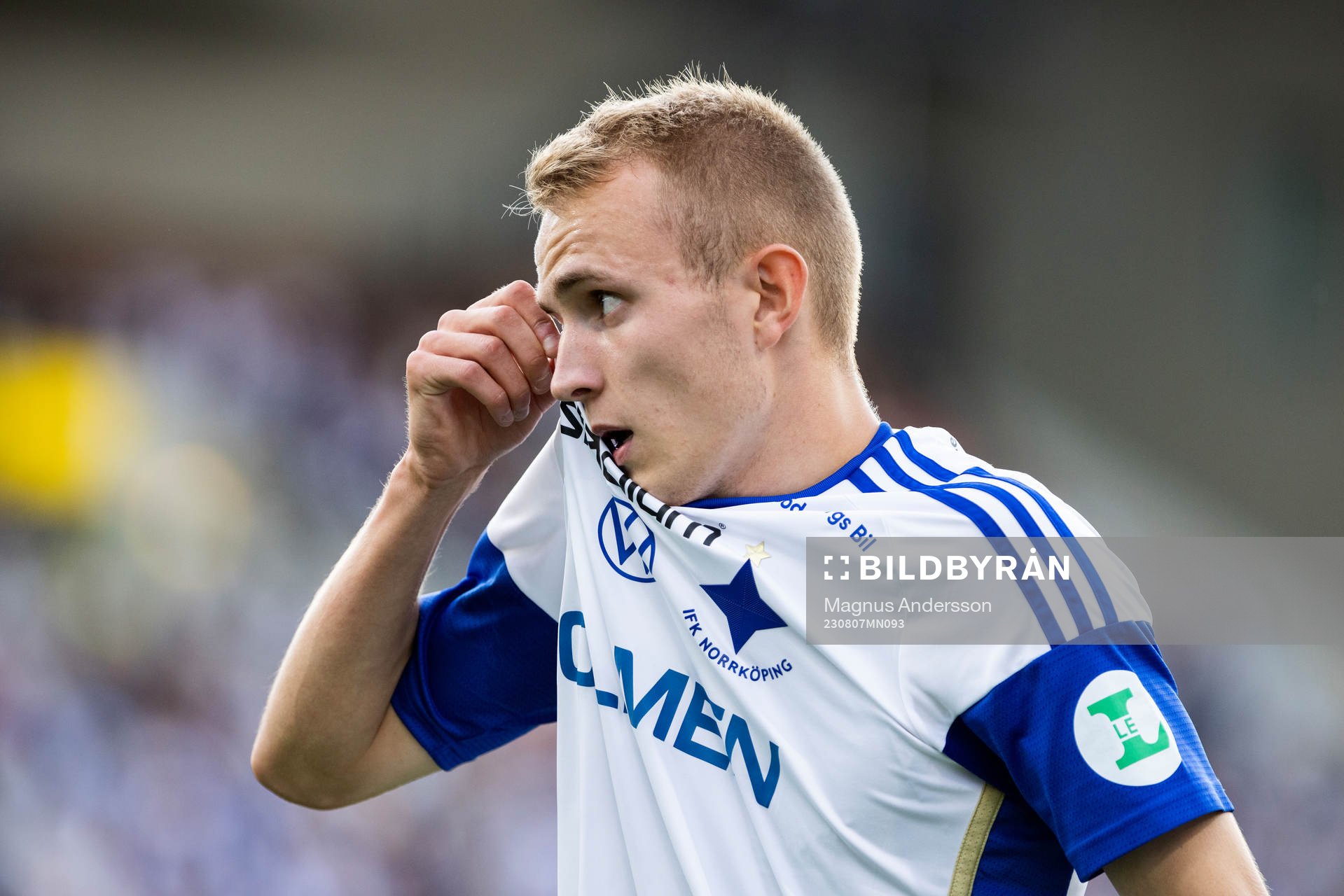 IFK Norrköpings Victor Stange Lind deppar