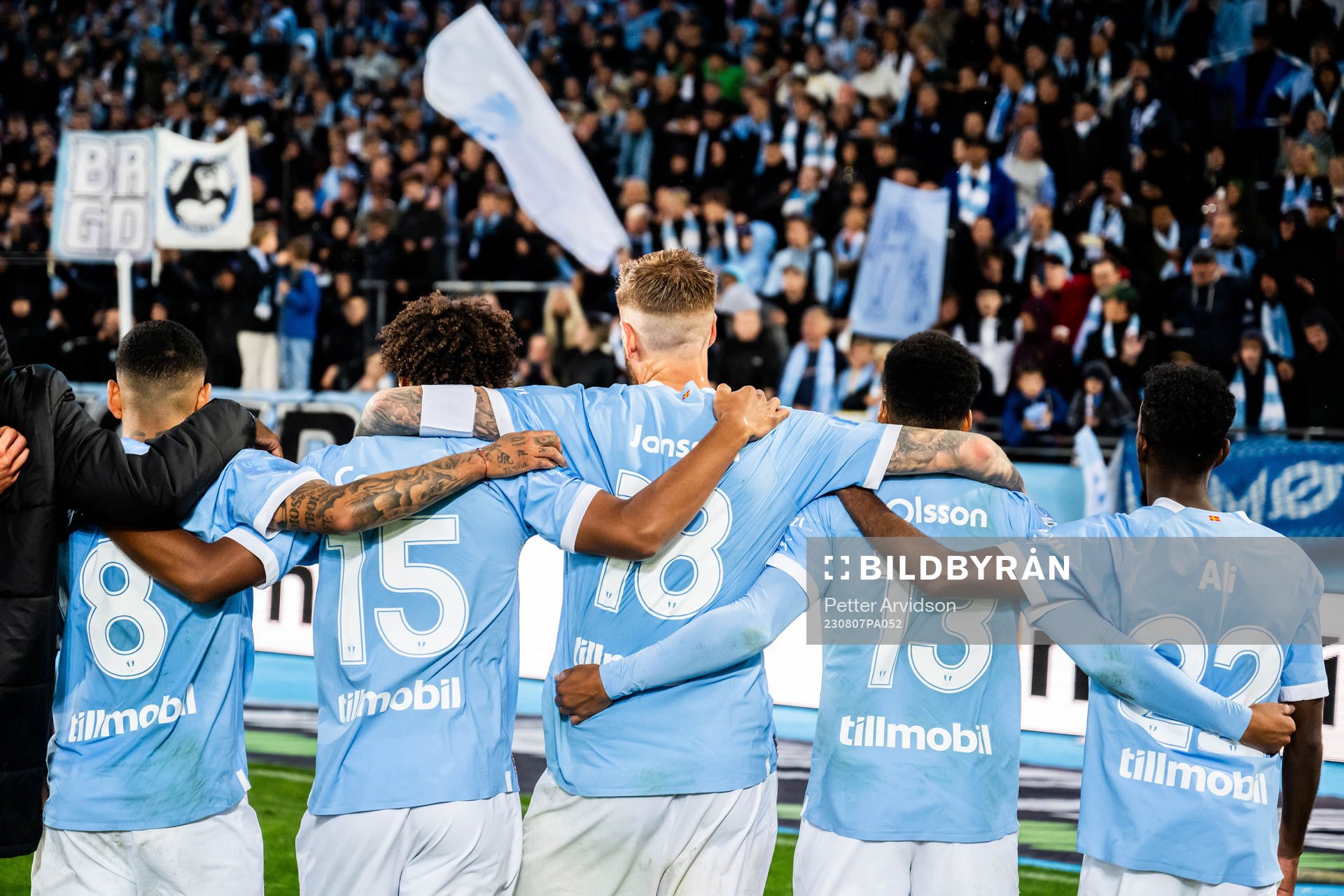 Malmö FFs Sergio Pena, Joseph Ceesay, Pontus Jansson,