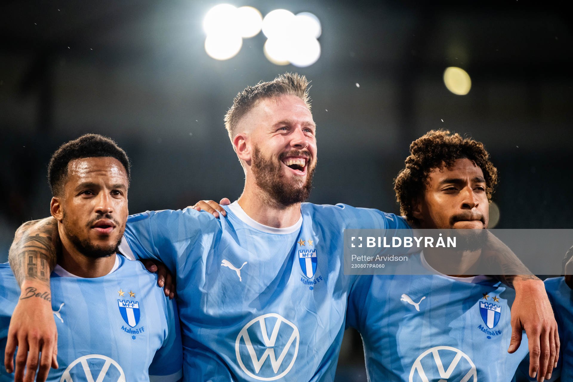 Malmö FFs Martin Olsson, Pontus Jansson och Joseph Ceesay