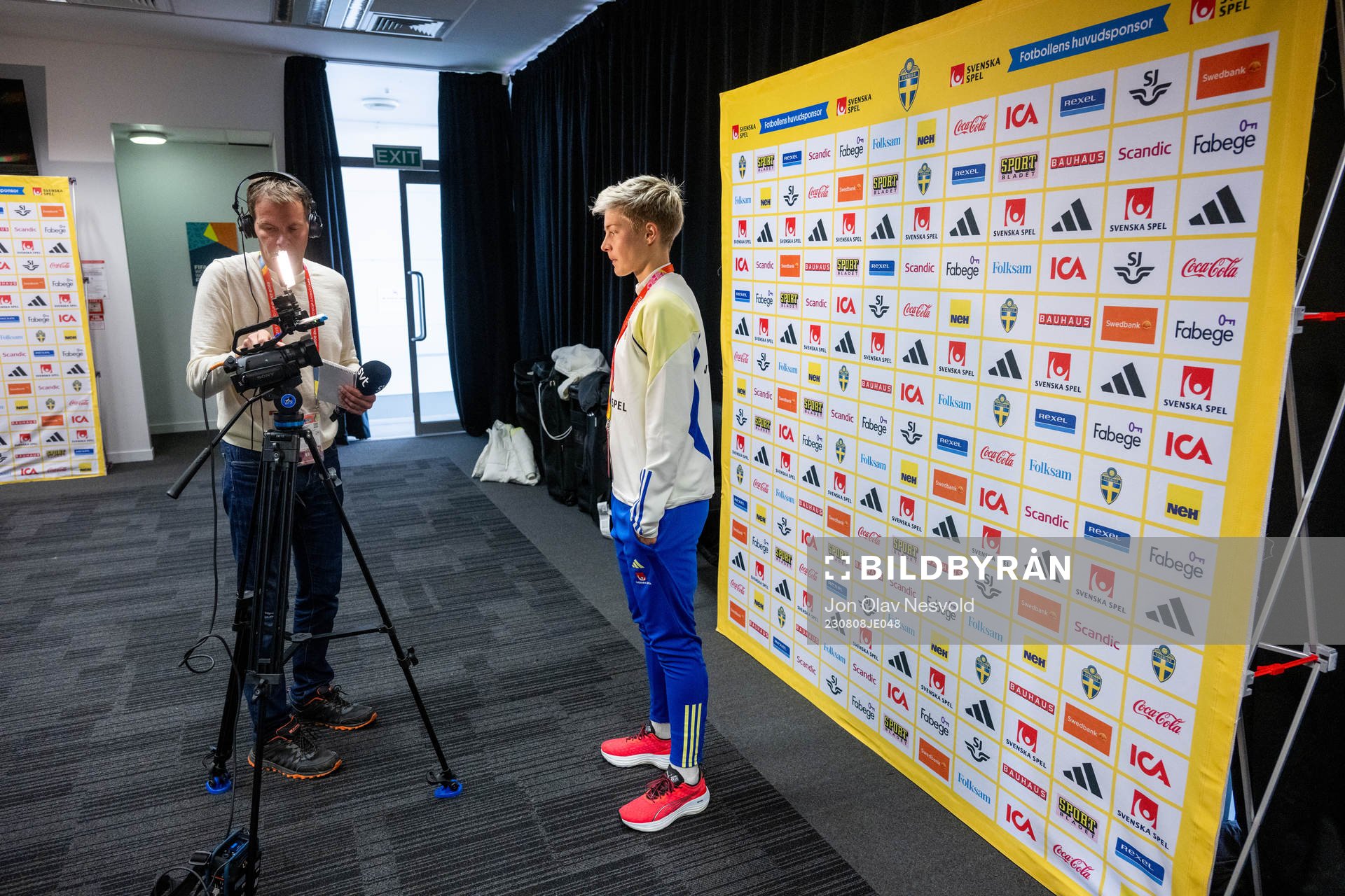 Lina Hurtig of Sweden at a press event