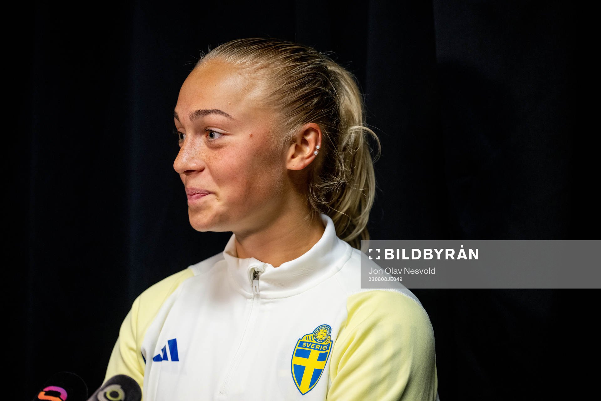 Hanna Bennison of Sweden at a press event