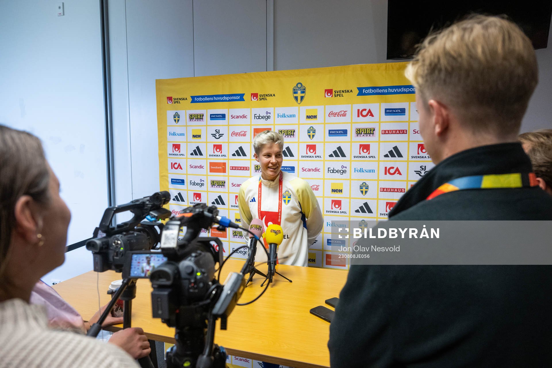 Lina Hurtig of Sweden at a press event