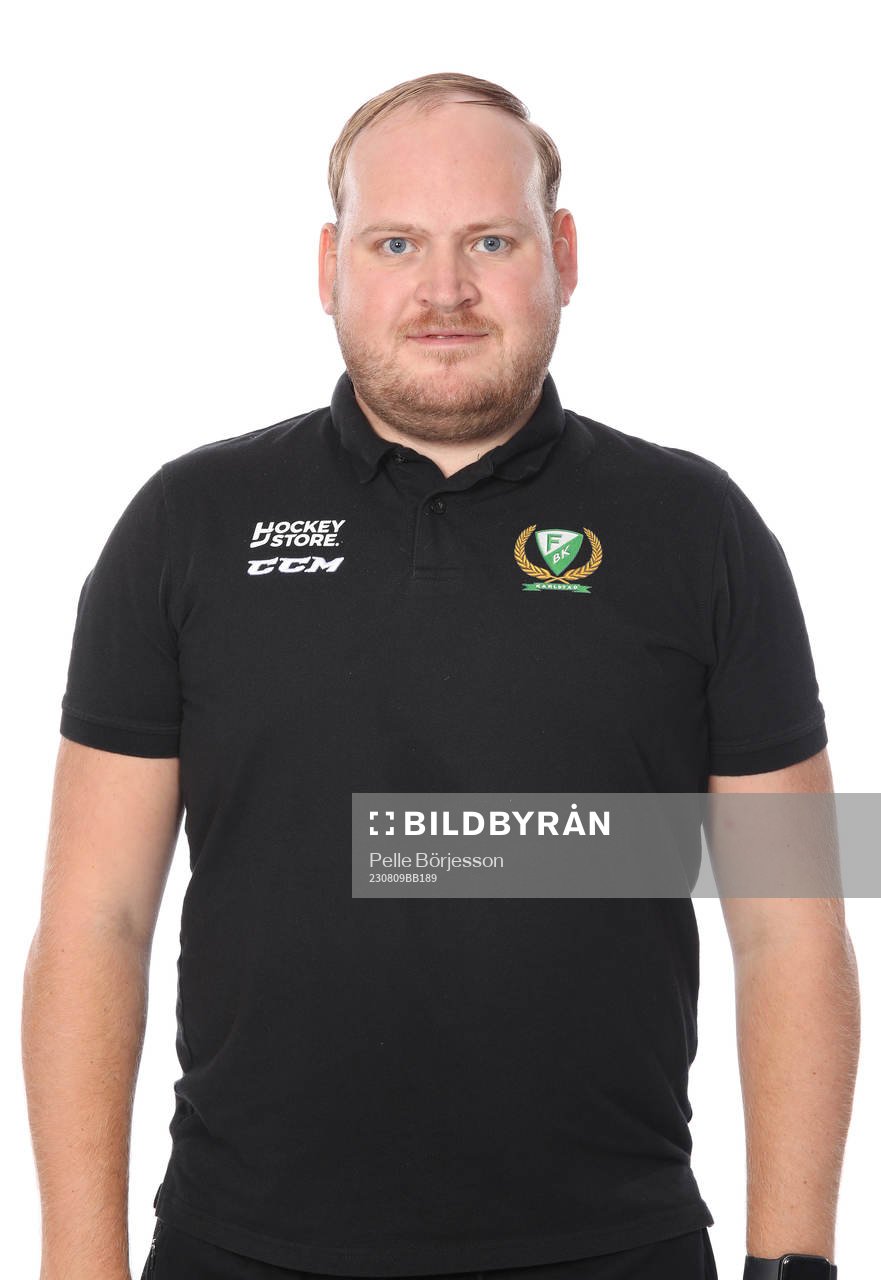 Färjestads Materialförvaltare Anton Arvidsson