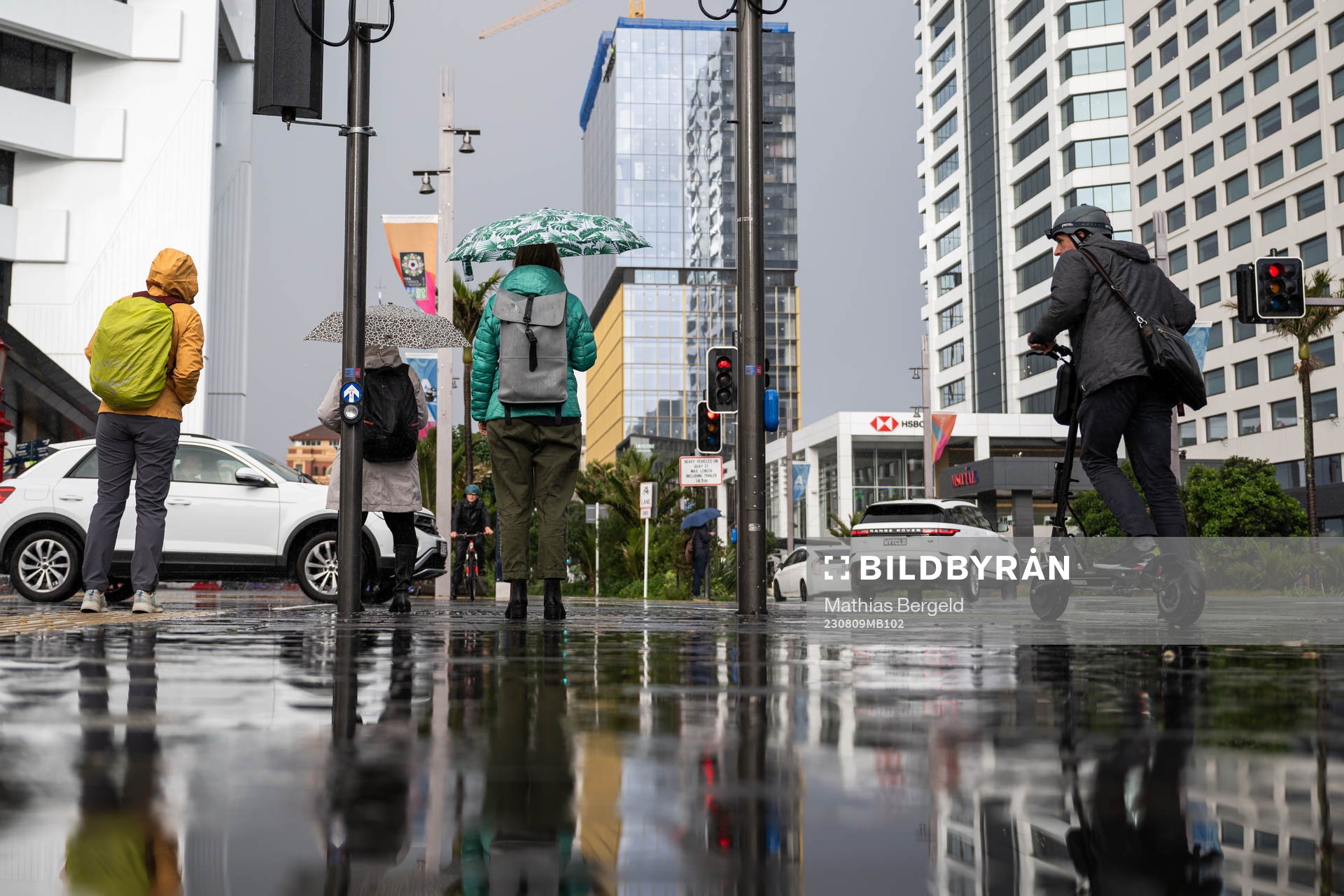 People with umbrellas