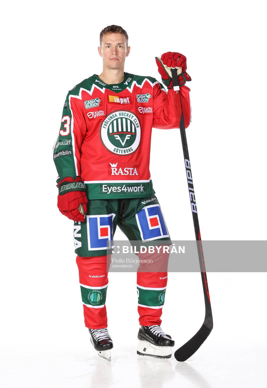 Frölundas Tom Nilssonposerar för ett porträtt