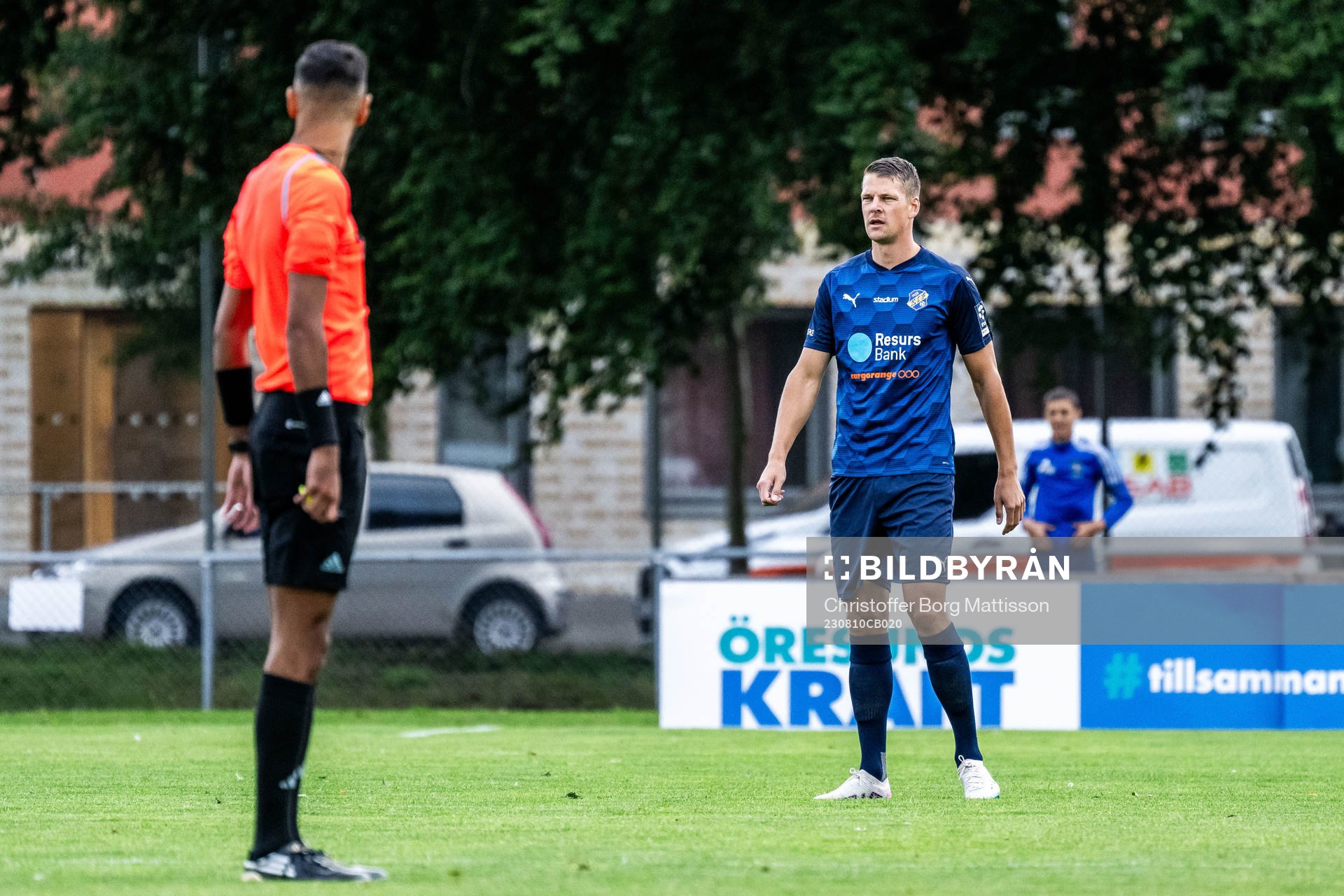 Eskilsminne IFs Fredrik Liverstam reagerar
