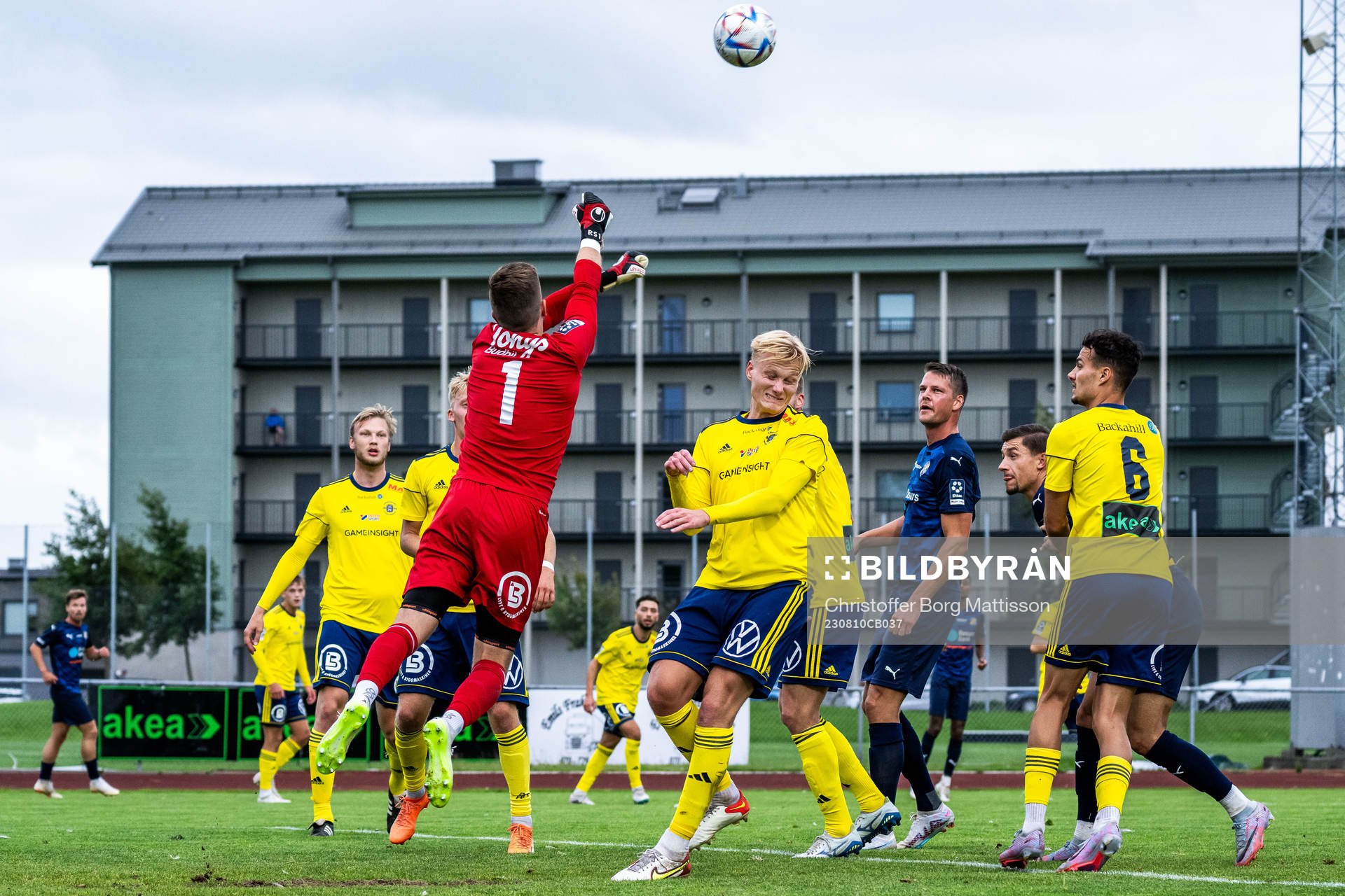 Ängelholms målvakt Robin Streifert och Filip Örnblom