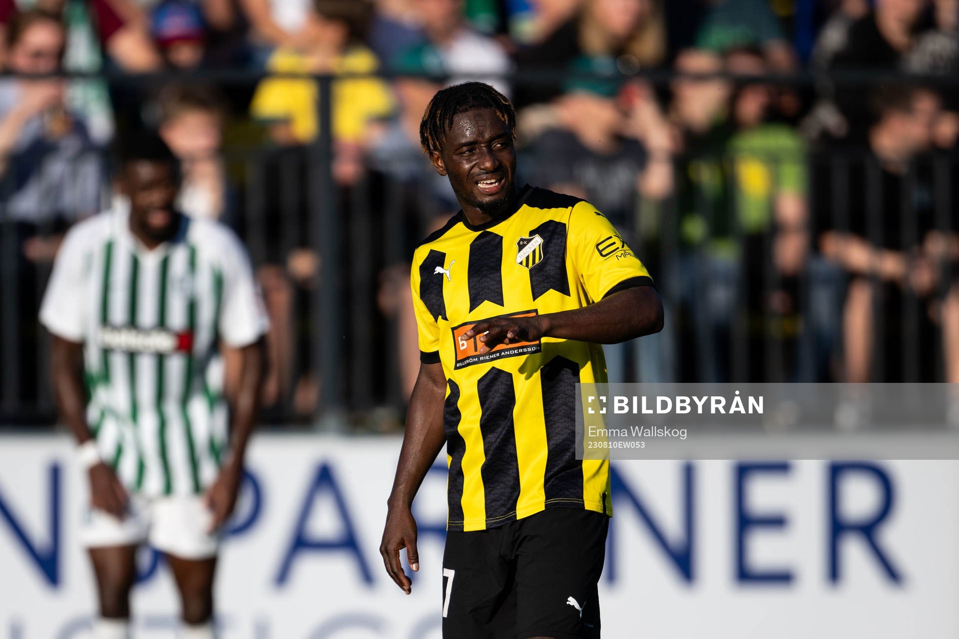 Ibrahim Sadiq of Häcken looks dejected