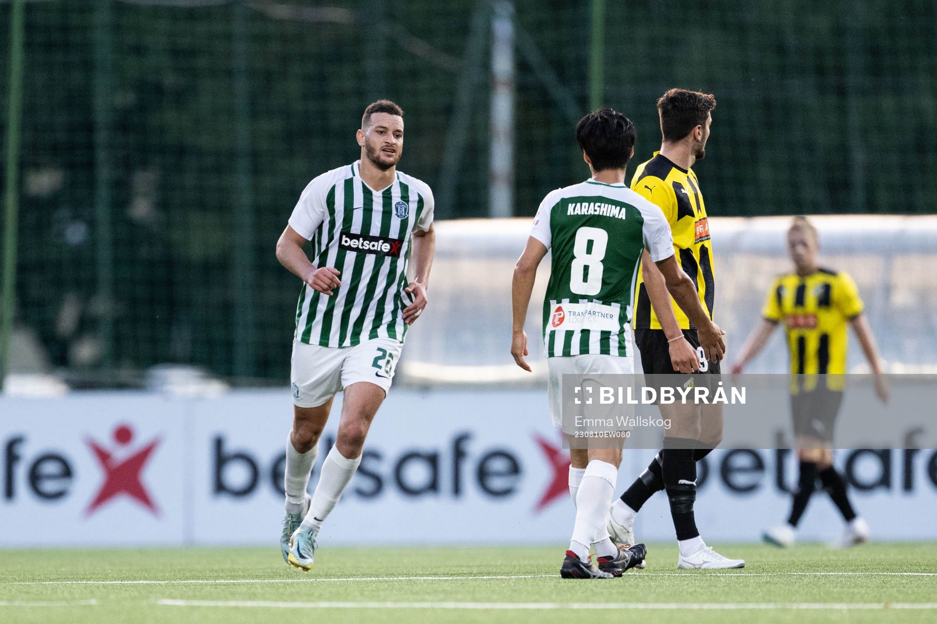 Nassim Hnid of Zalgiris Vilnius celebrates