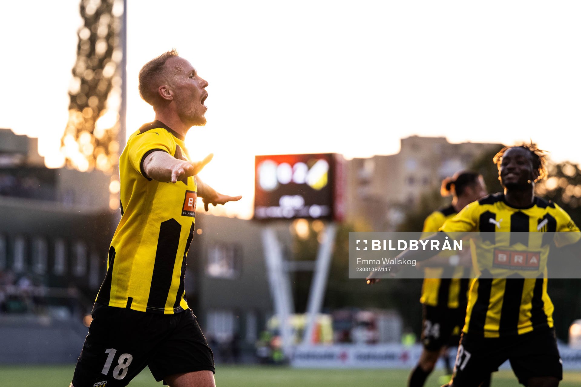 Mikkel Rygaard Jensen of Häcken celebrates