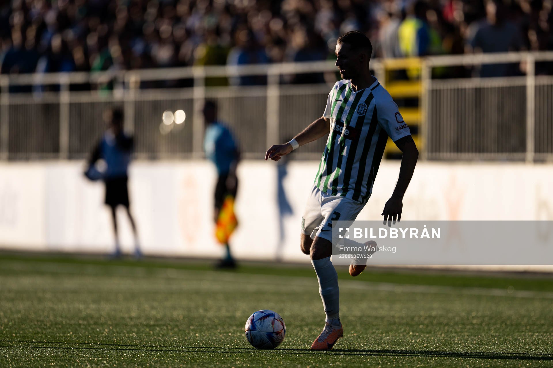 Mario Pavelic of Zalgiris Vilnius during the UEFA Europa League qualifying match between Zalgiris Vilnius and Häcken on August 10, 2023 in Vilnius.