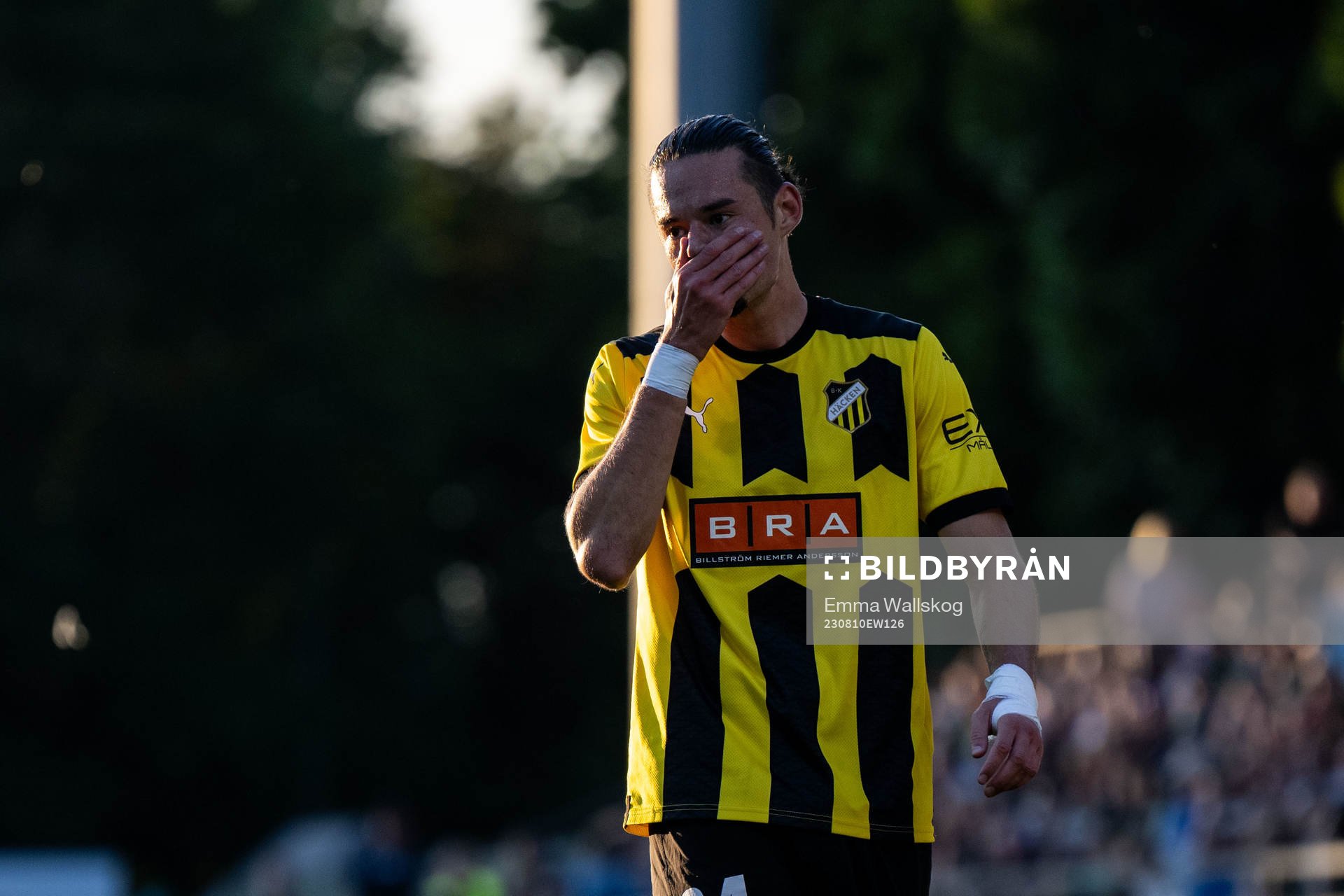 Amor Layouni of Häcken looks dejected