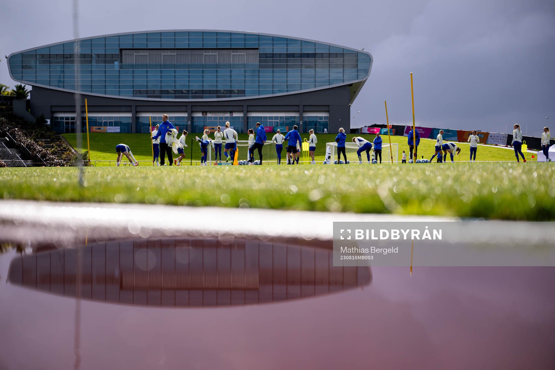 Players of the Swedish women's national football team at a training session during the FIFA Women's World Cup on August 10, 2023 in Auckland.