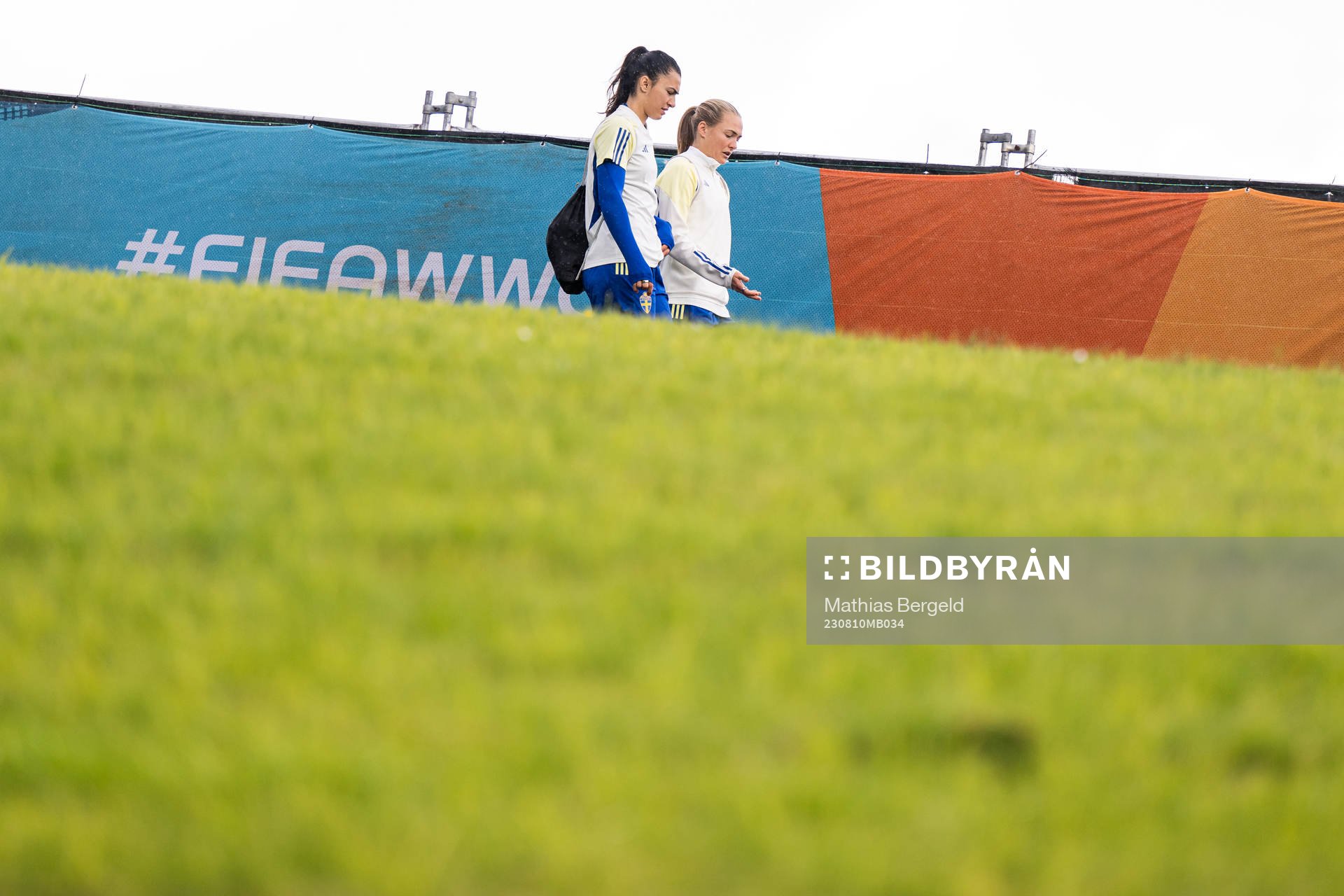 Goalkeeper Zecira Musovic and Magdalena Eriksson of the