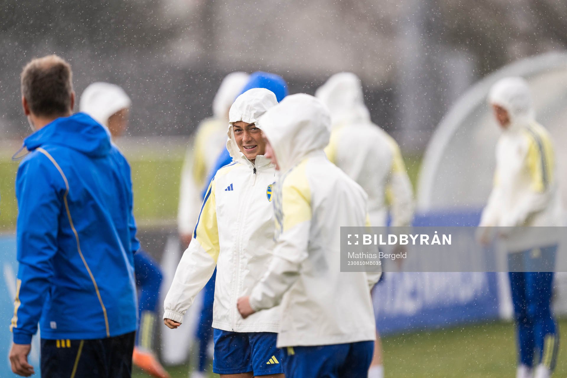Hanna Bennison of the Swedish women's national football team at a training session during the FIFA Women's World Cup on August 10, 2023 in Auckland.