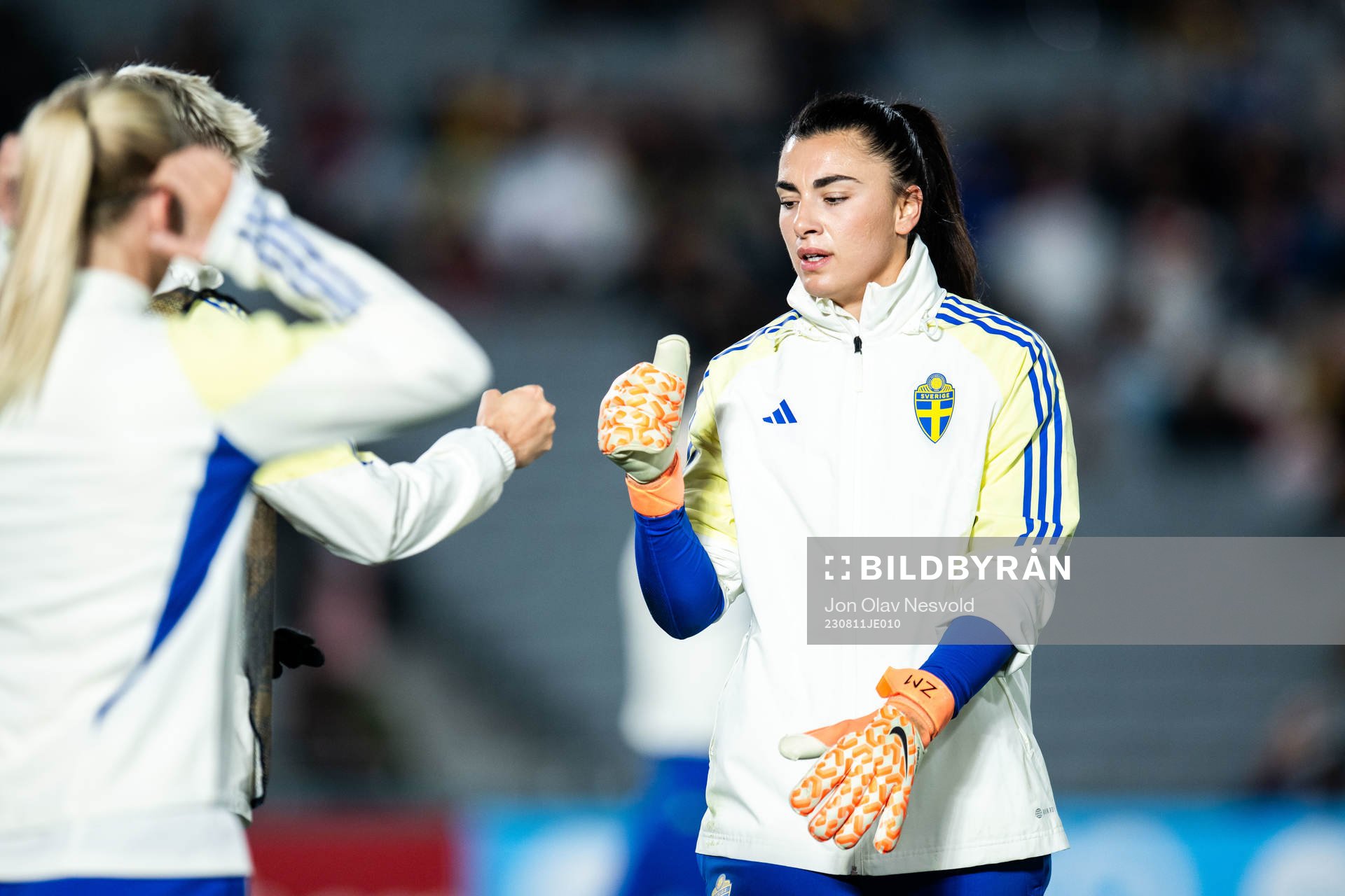 Goalkeeper Zecira Musovic of Sweden